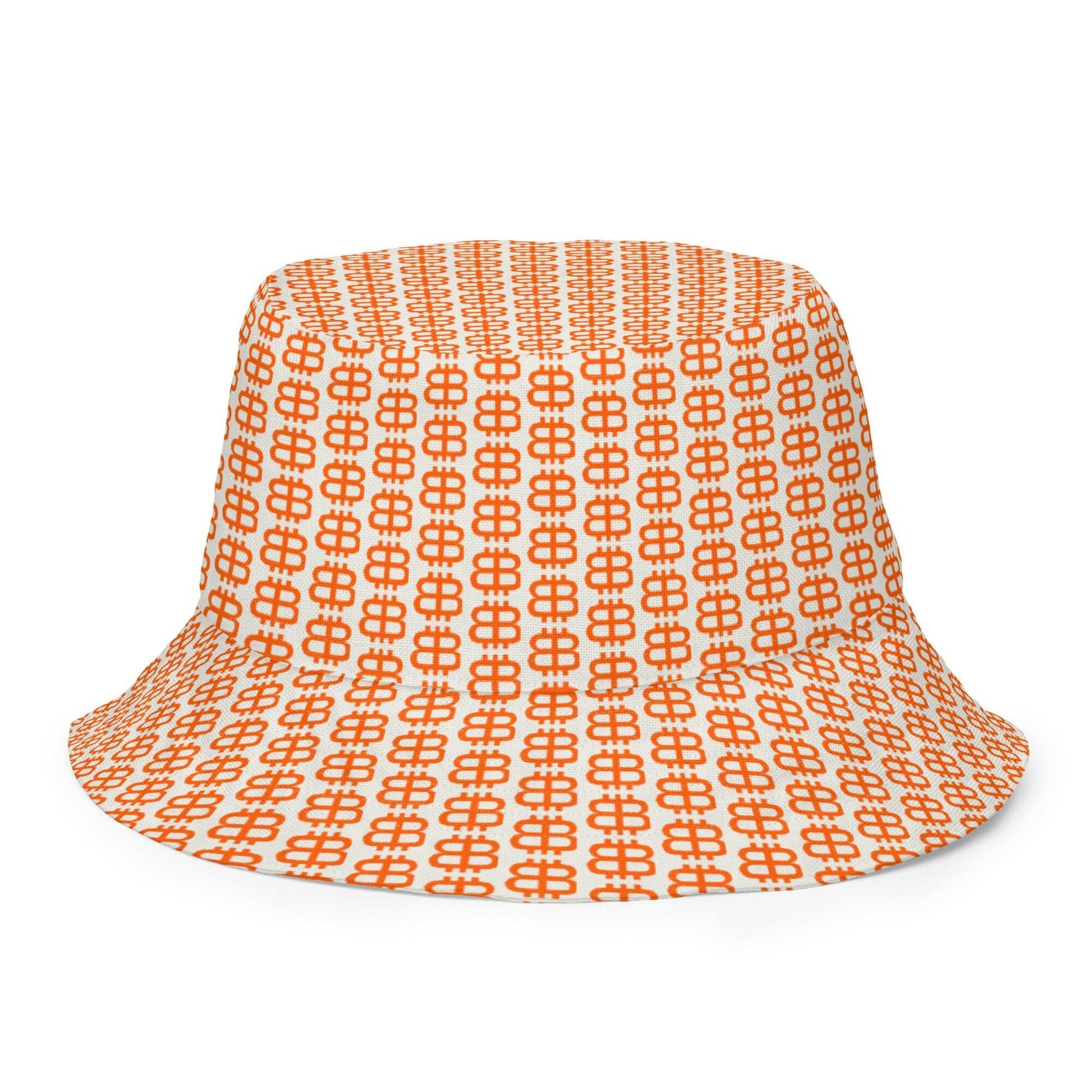 Rabbit Hole / Reversible Bitcoin Bucket Hat - Nikki Nakamoto Hats - The Orange Habit