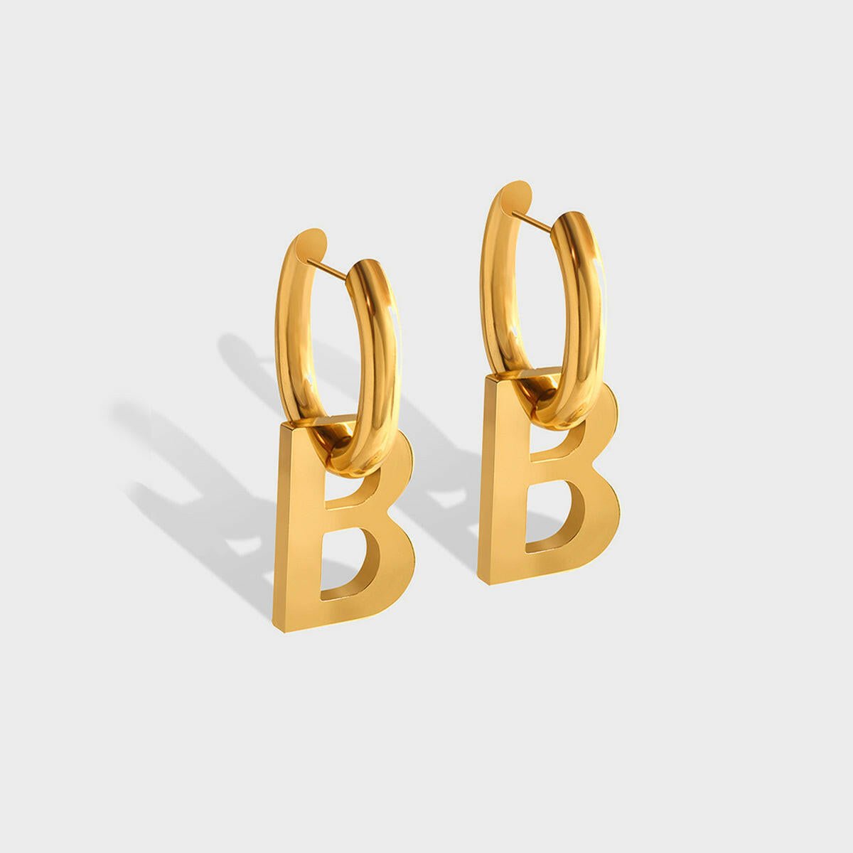 The B / Titanium Steel Earrings - Nikki Nakamoto - The Orange Habit