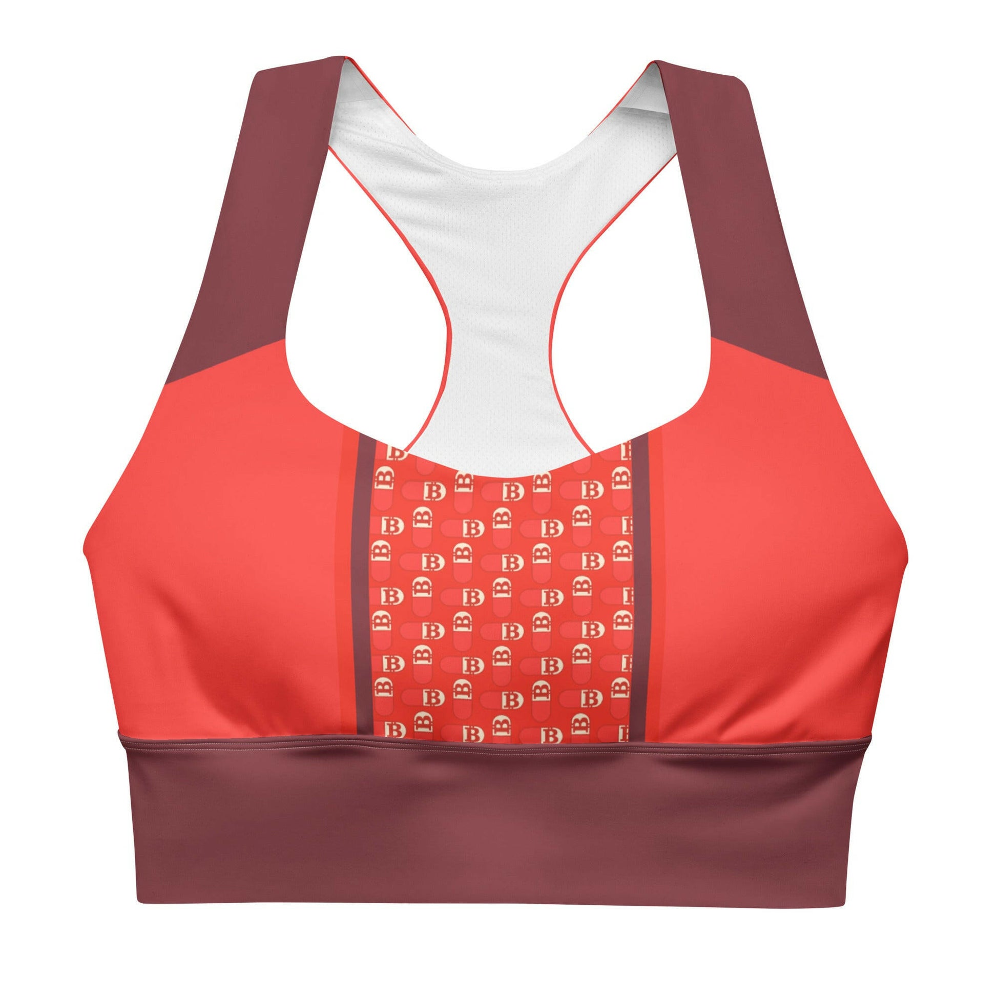 Orange Pilled / Longline Sports Bra - Nikki Nakamoto - The Orange Habit