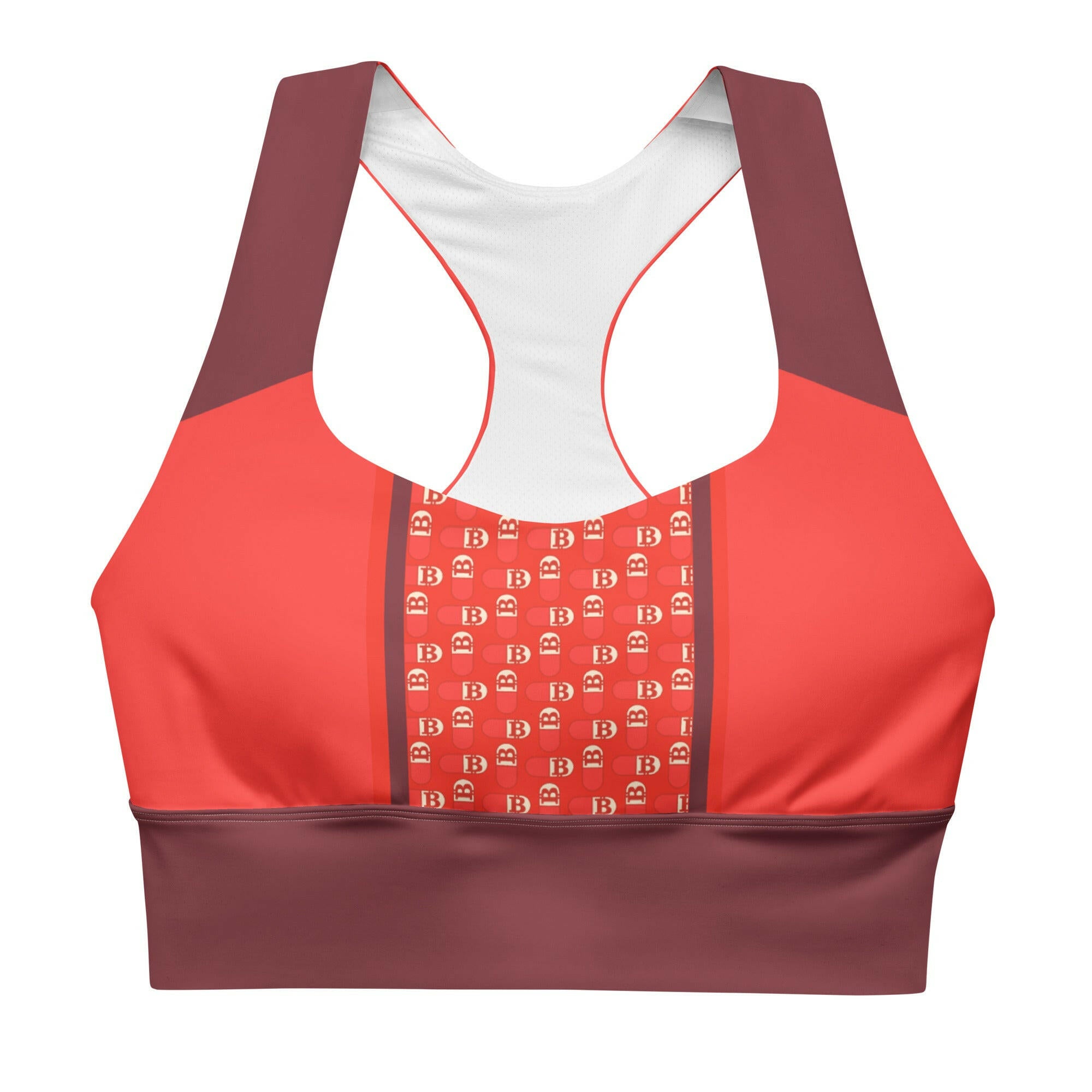 Orange Pilled / Longline Sports Bra - Nikki Nakamoto - The Orange Habit