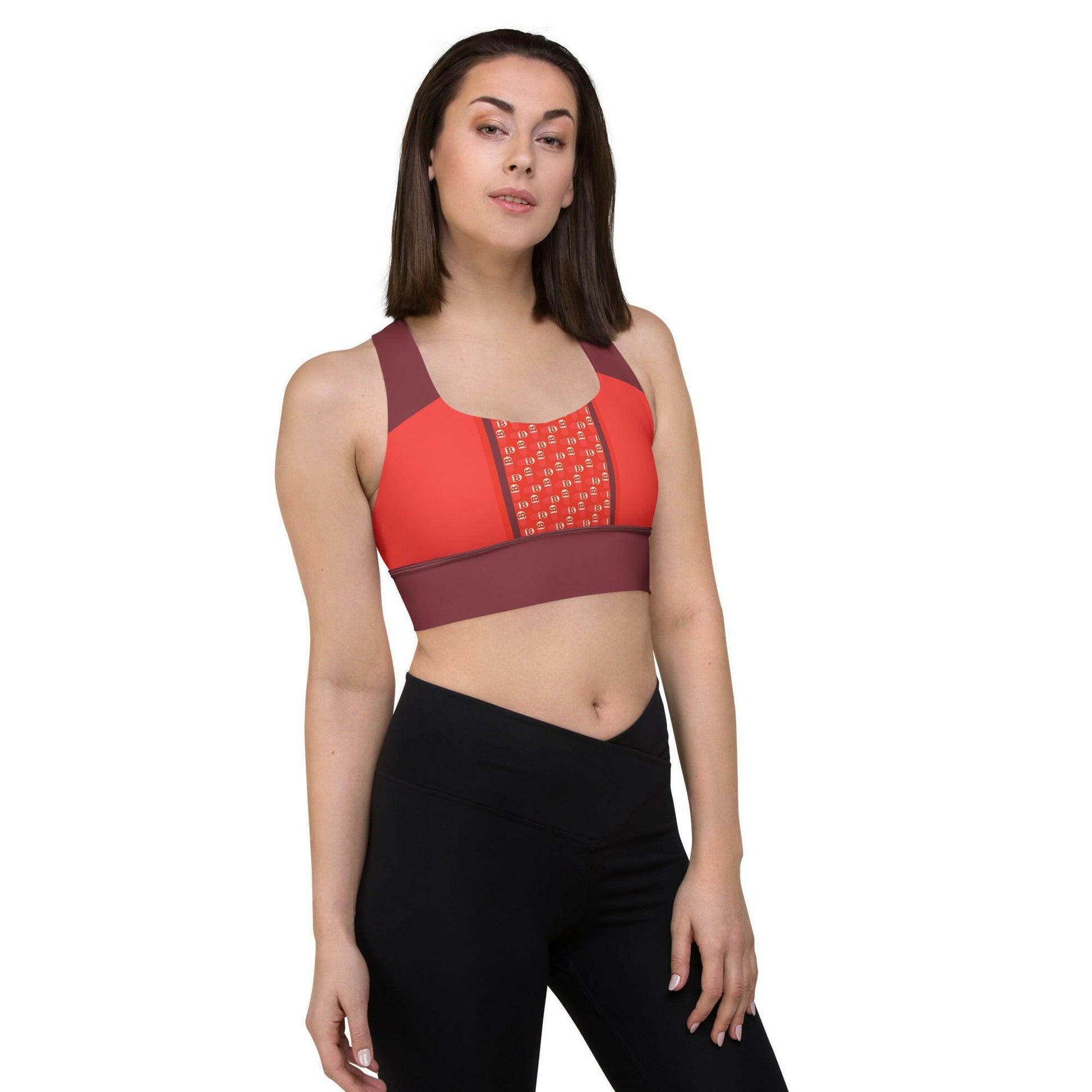 Orange Pilled / Longline Sports Bra - Nikki Nakamoto - The Orange Habit
