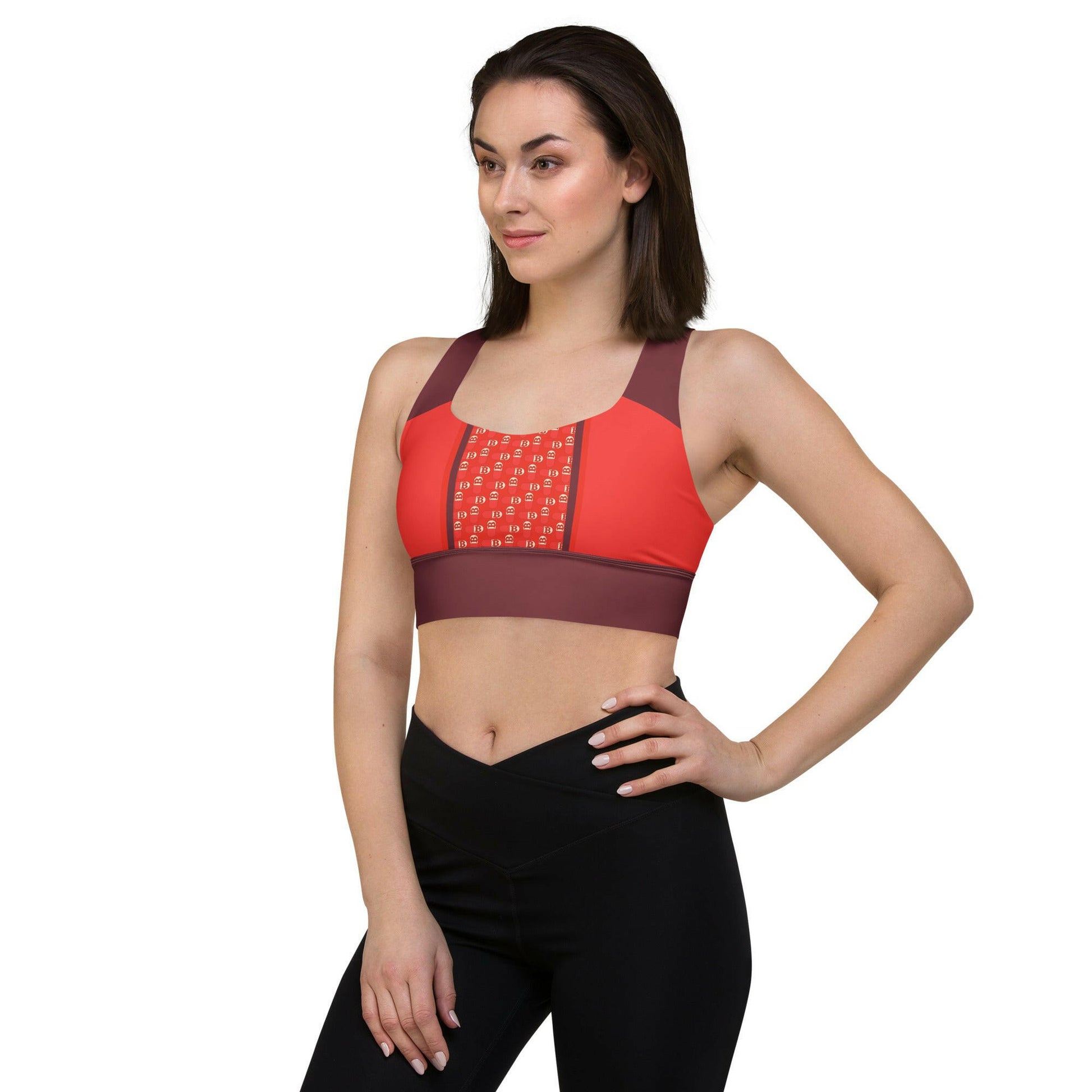 Orange Pilled / Longline Sports Bra - Nikki Nakamoto - The Orange Habit