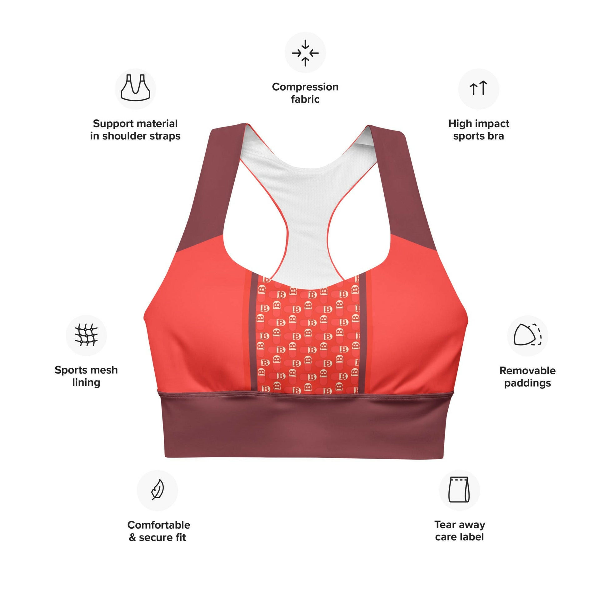 Orange Pilled / Longline Sports Bra - Nikki Nakamoto - The Orange Habit