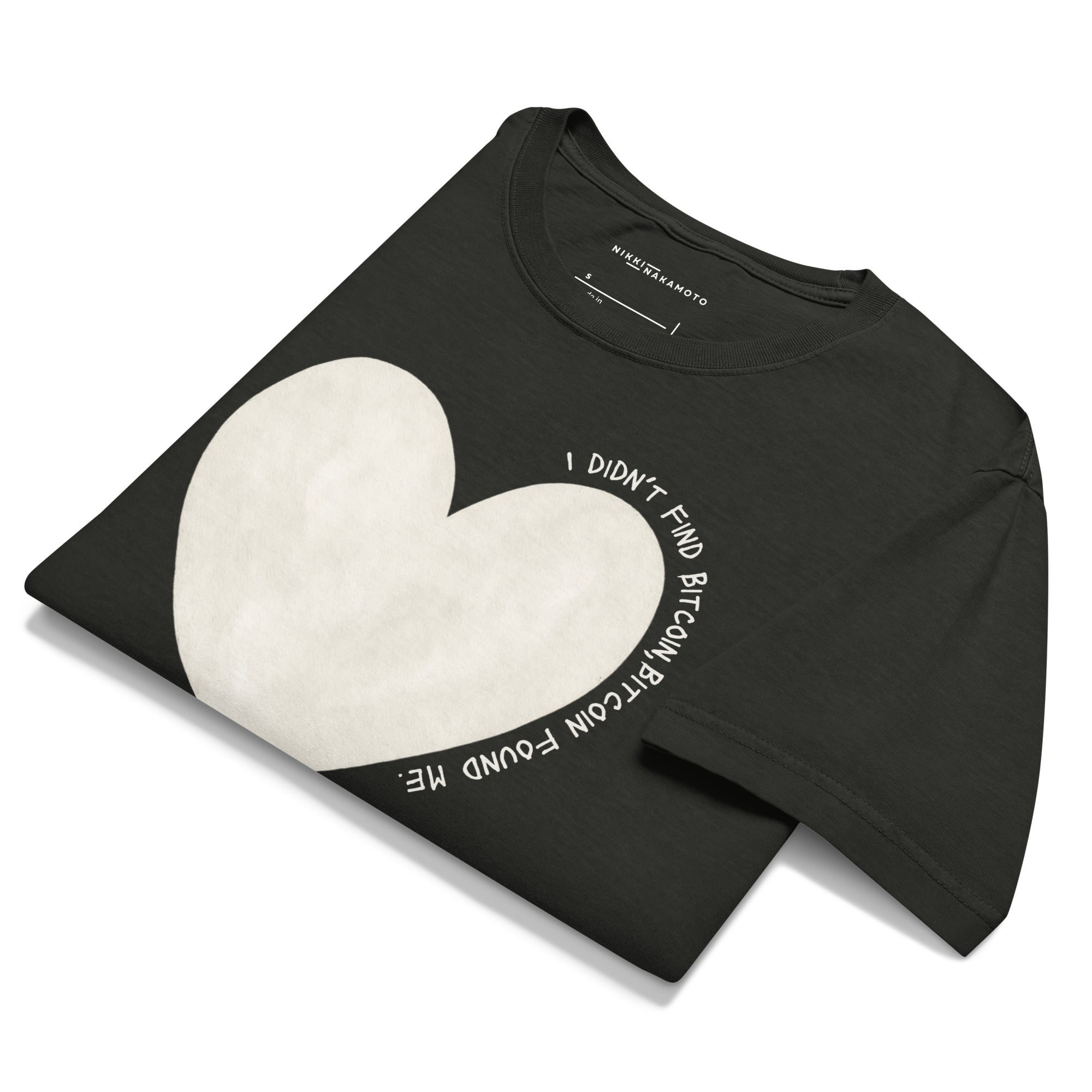 Bitcoin Found Me / Oversized Bitcoin T-Shirt - Nikki Nakamoto - The Orange Habit