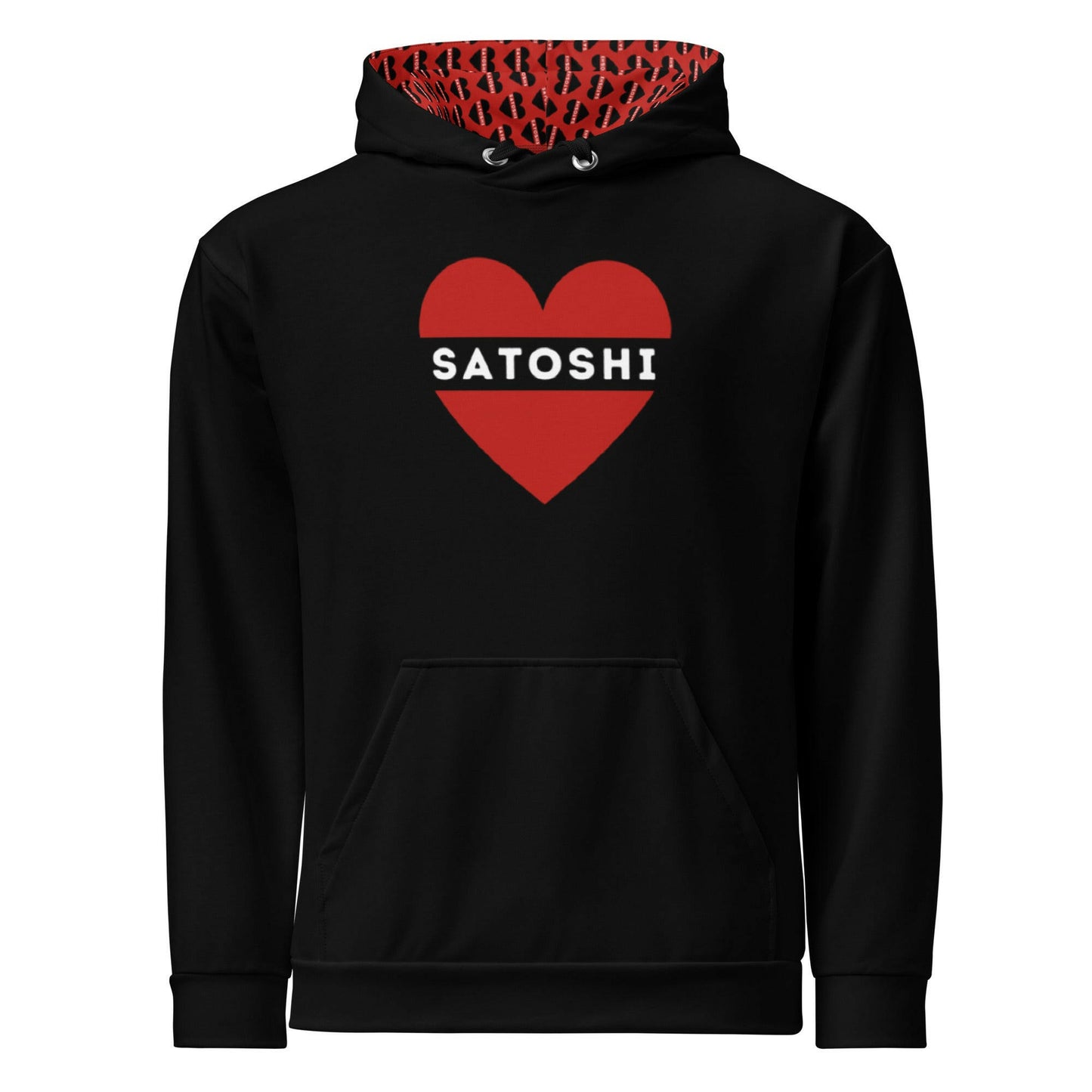 I HEART SATOSHI / Premium Bitcoin Hoodie - Nikki Nakamoto - The Orange Habit