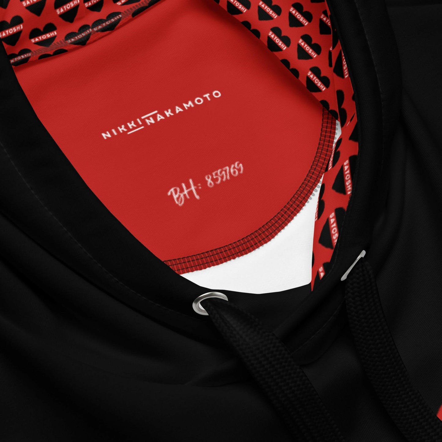 I HEART SATOSHI / Premium Bitcoin Hoodie - Nikki Nakamoto - The Orange Habit