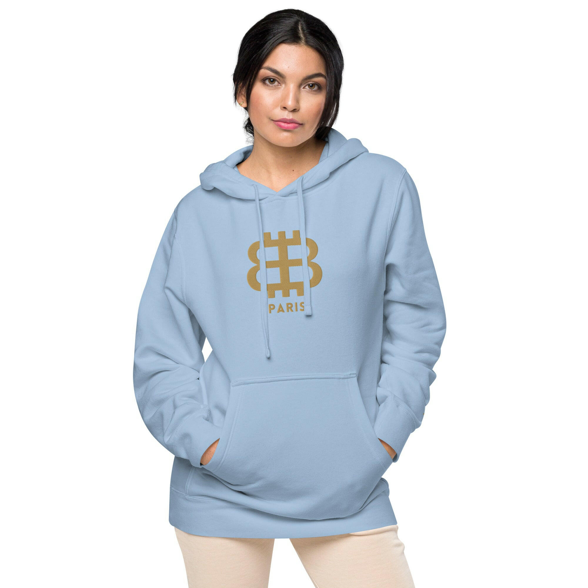 Bitcoin Paris / Embroidered Premium Hoodie - Nikki Nakamoto - The Orange Habit