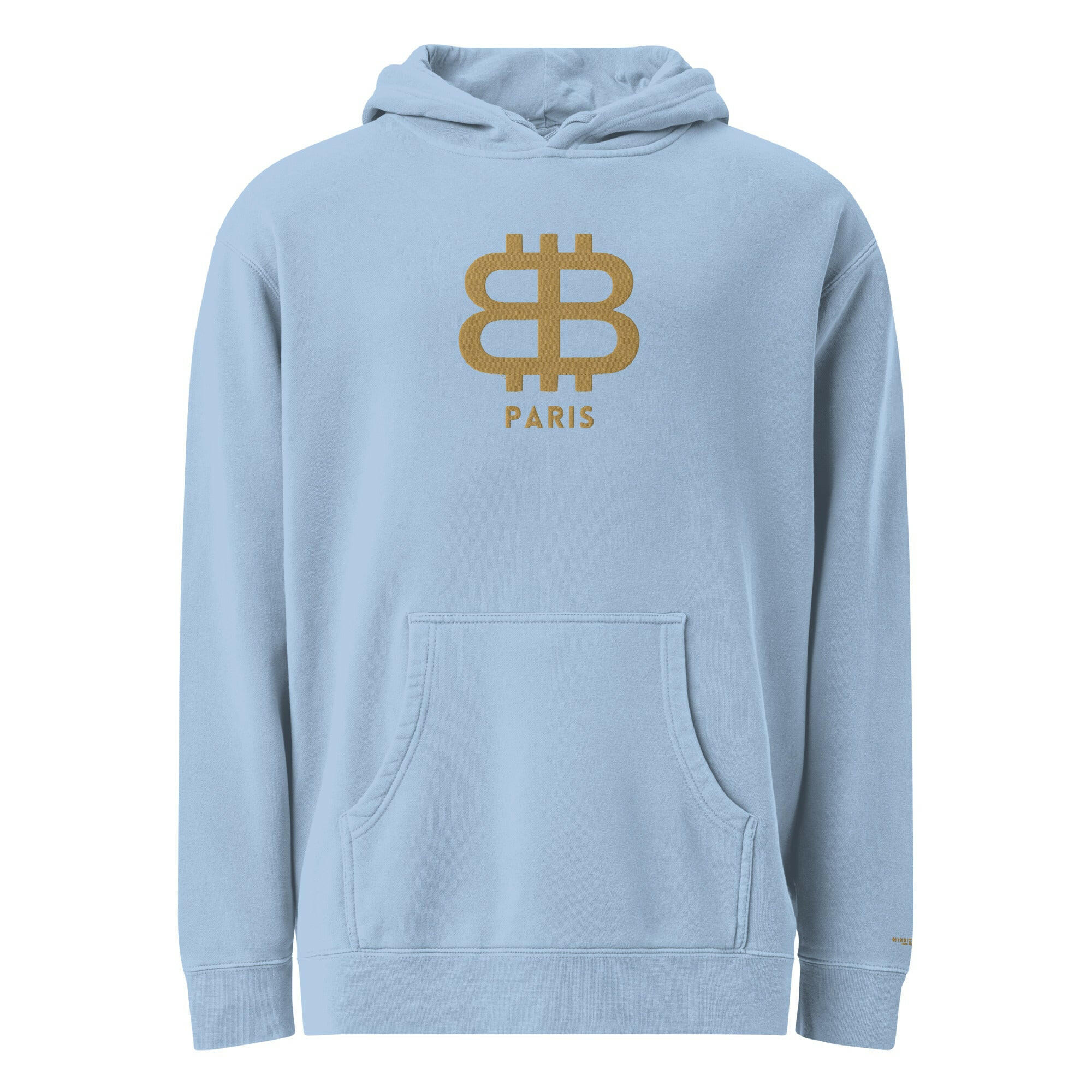 Bitcoin Paris / Embroidered Premium Hoodie - Nikki Nakamoto - The Orange Habit