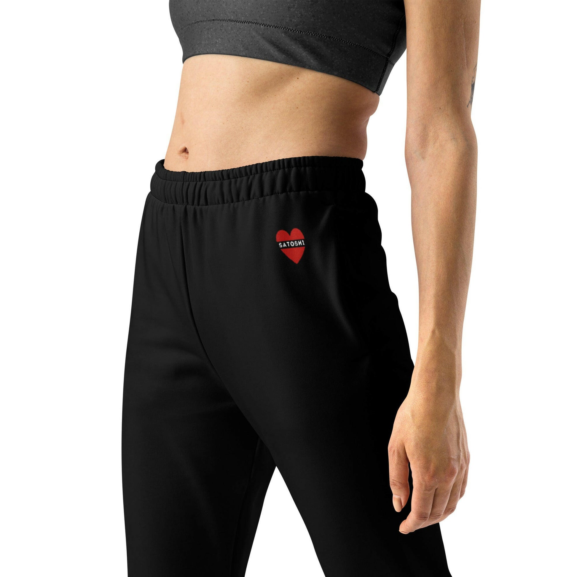 I HEART SATOSHI / Women's Joggers - Nikki Nakamoto - The Orange Habit