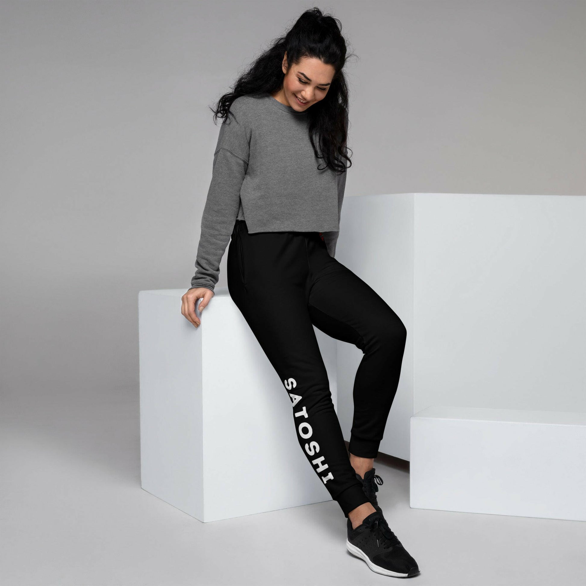 I HEART SATOSHI / Women's Joggers - Nikki Nakamoto - The Orange Habit