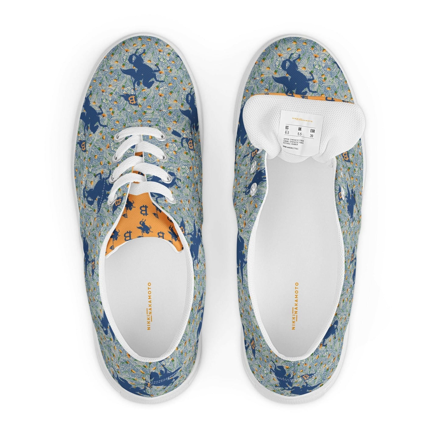 Soft Revolution Blue / Womens Bitcoin Shoes - Nikki Nakamoto - The Orange Habit