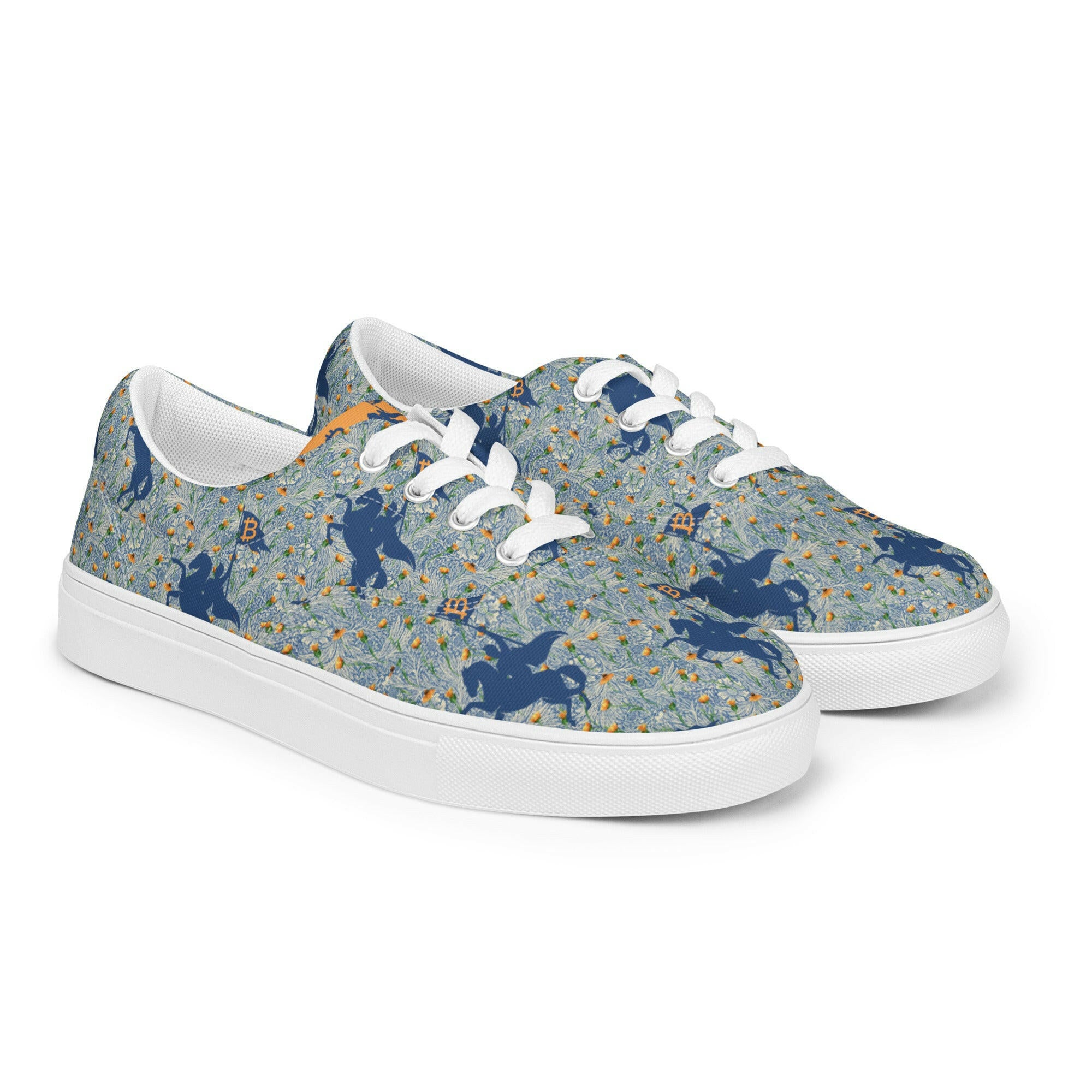 Soft Revolution Blue / Womens Bitcoin Shoes - Nikki Nakamoto - The Orange Habit