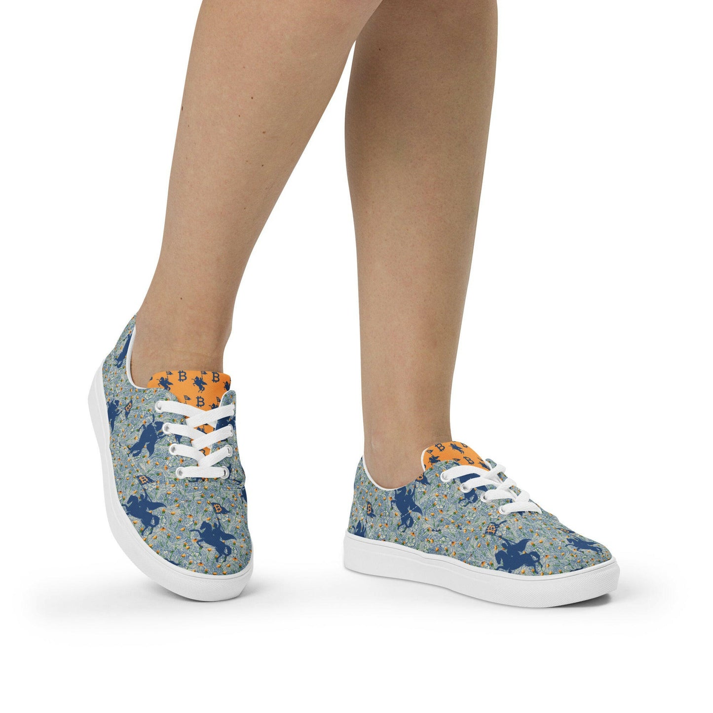 Soft Revolution Blue / Womens Bitcoin Shoes - Nikki Nakamoto - The Orange Habit