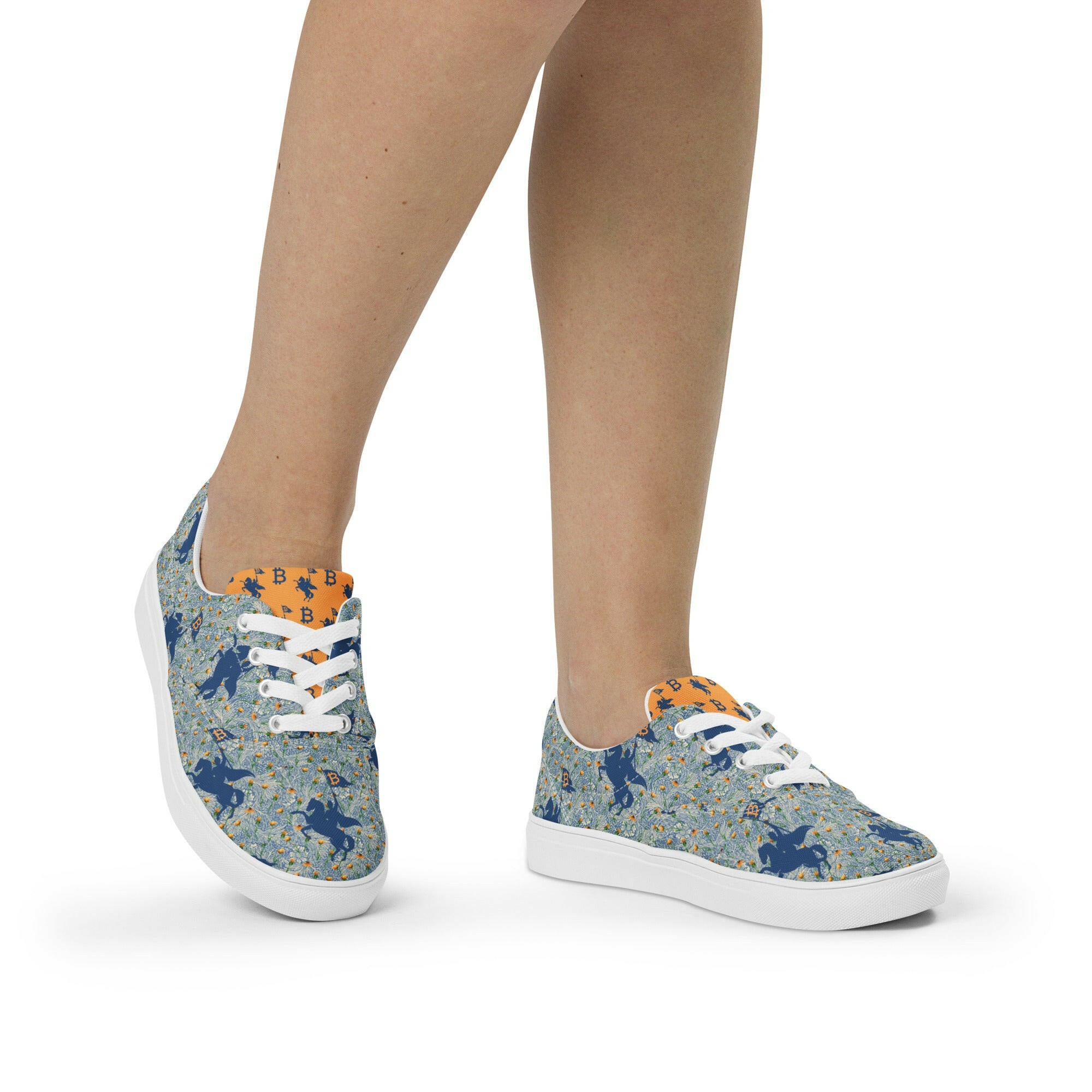 Soft Revolution Blue / Womens Bitcoin Shoes - Nikki Nakamoto - The Orange Habit