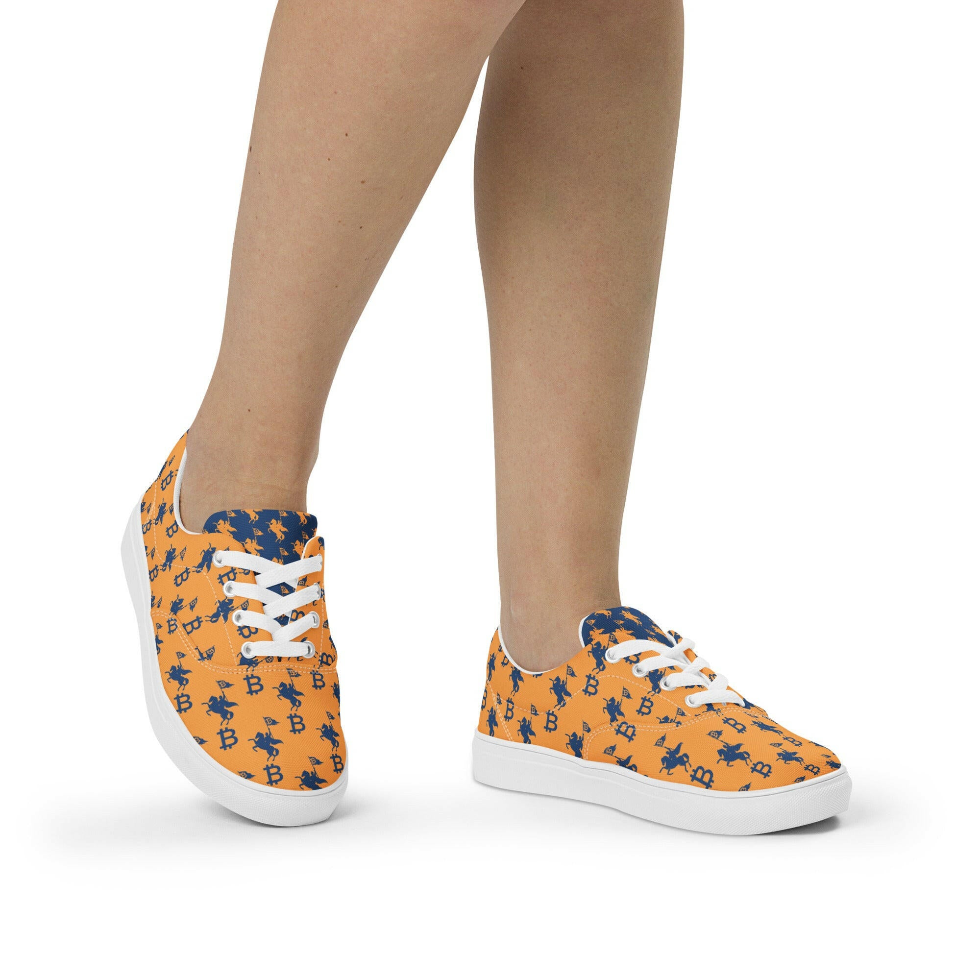 Soft Revolution / Orange Bitcoin Shoes - Nikki Nakamoto - The Orange Habit