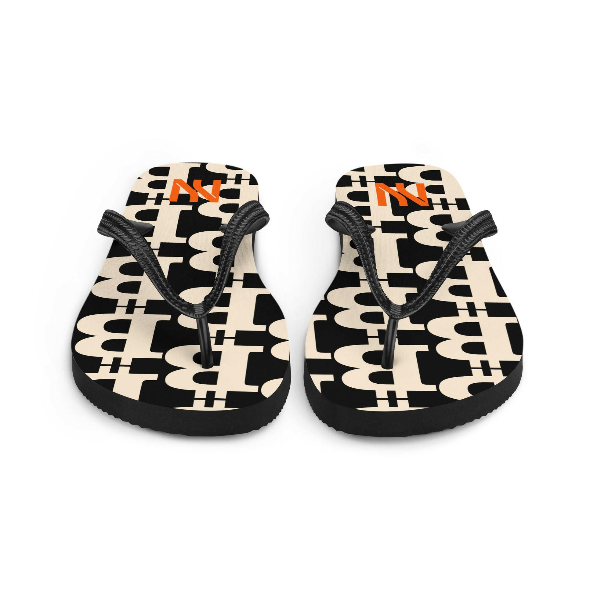 The B / Womens Bitcoin Flip-Flops - Nikki Nakamoto - The Orange Habit