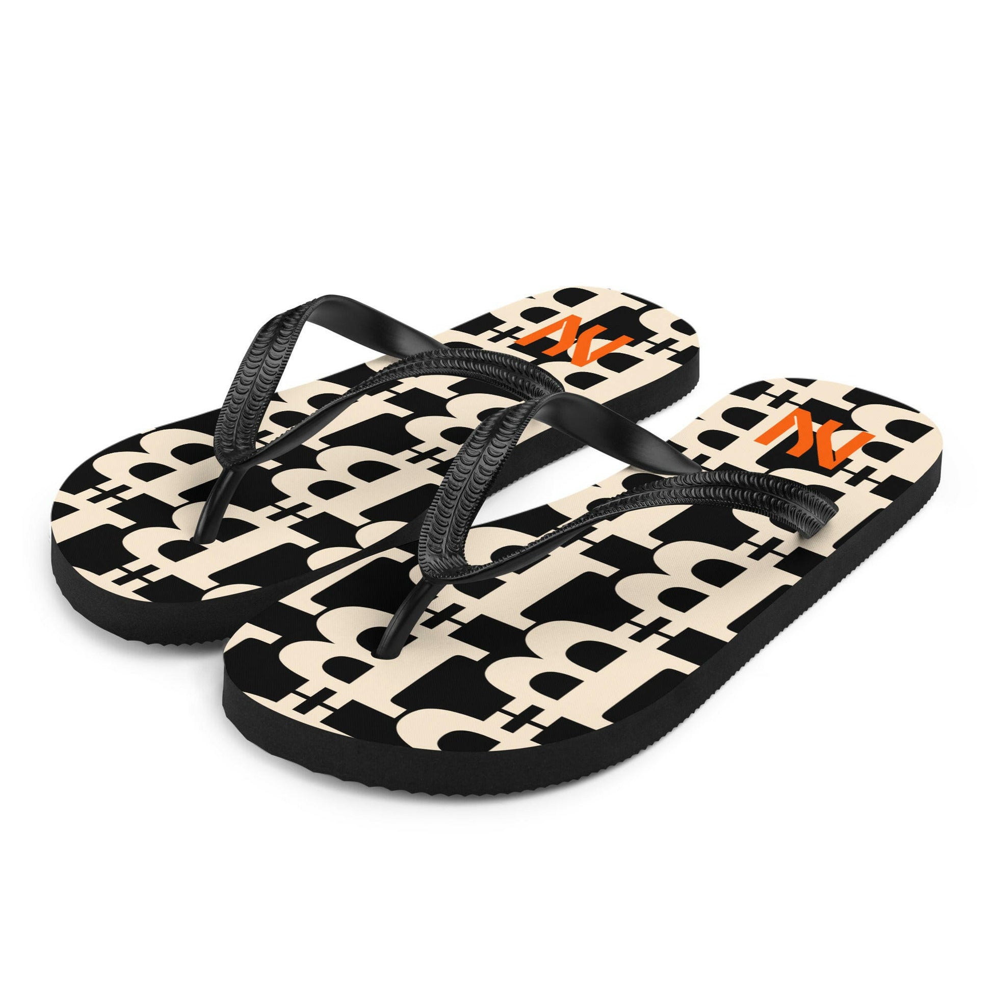 The B / Womens Bitcoin Flip-Flops - Nikki Nakamoto - The Orange Habit