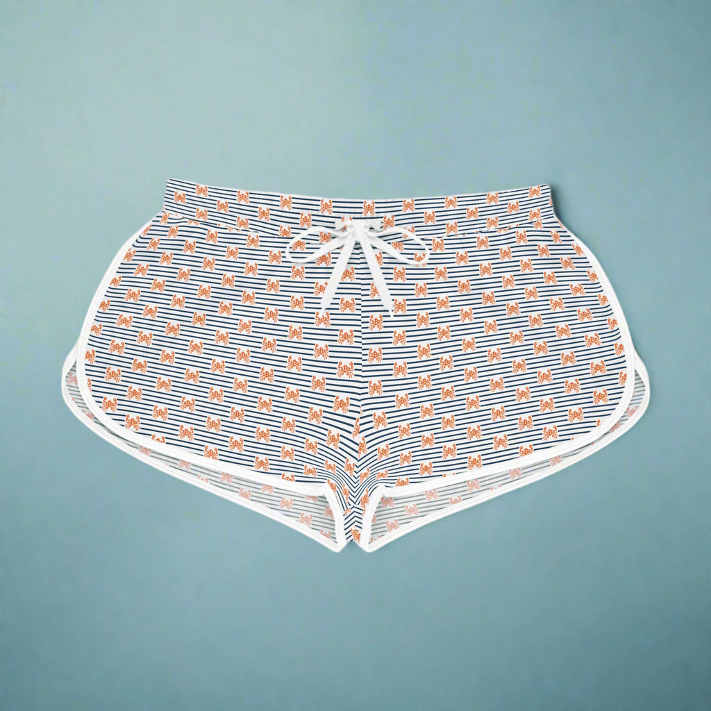 Crab B / Nautical Womens Shorts - Nikki Nakamoto - The Orange Habit