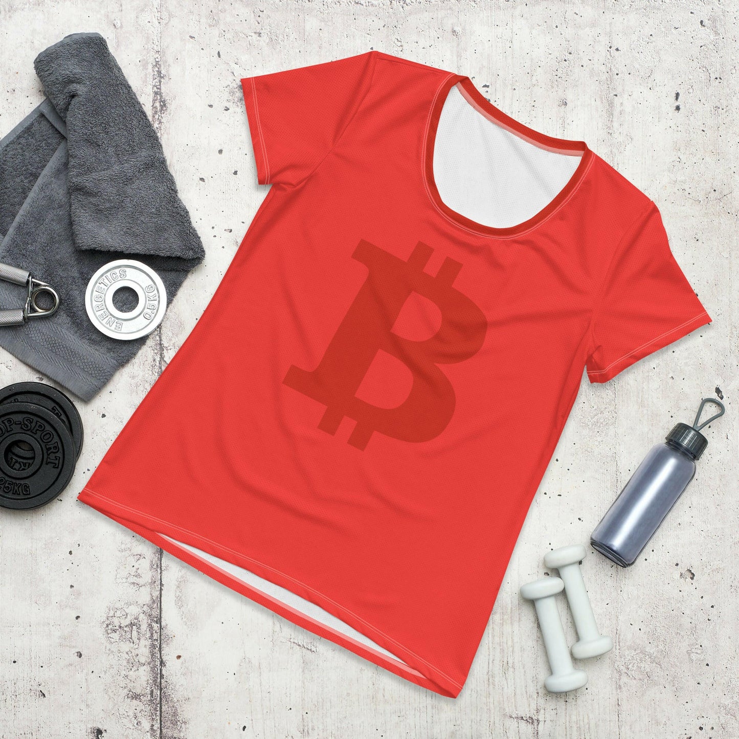 Orange Pilled / Athletic Bitcoin Tee - Nikki Nakamoto - The Orange Habit