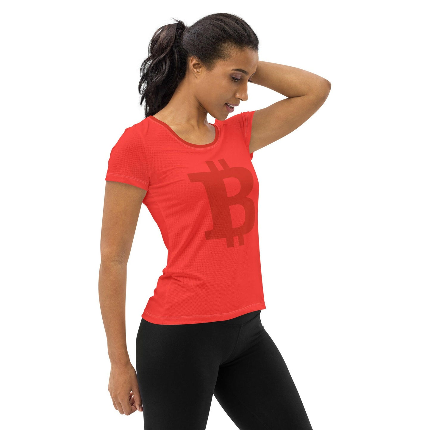 Orange Pilled / Athletic Bitcoin Tee - Nikki Nakamoto - The Orange Habit