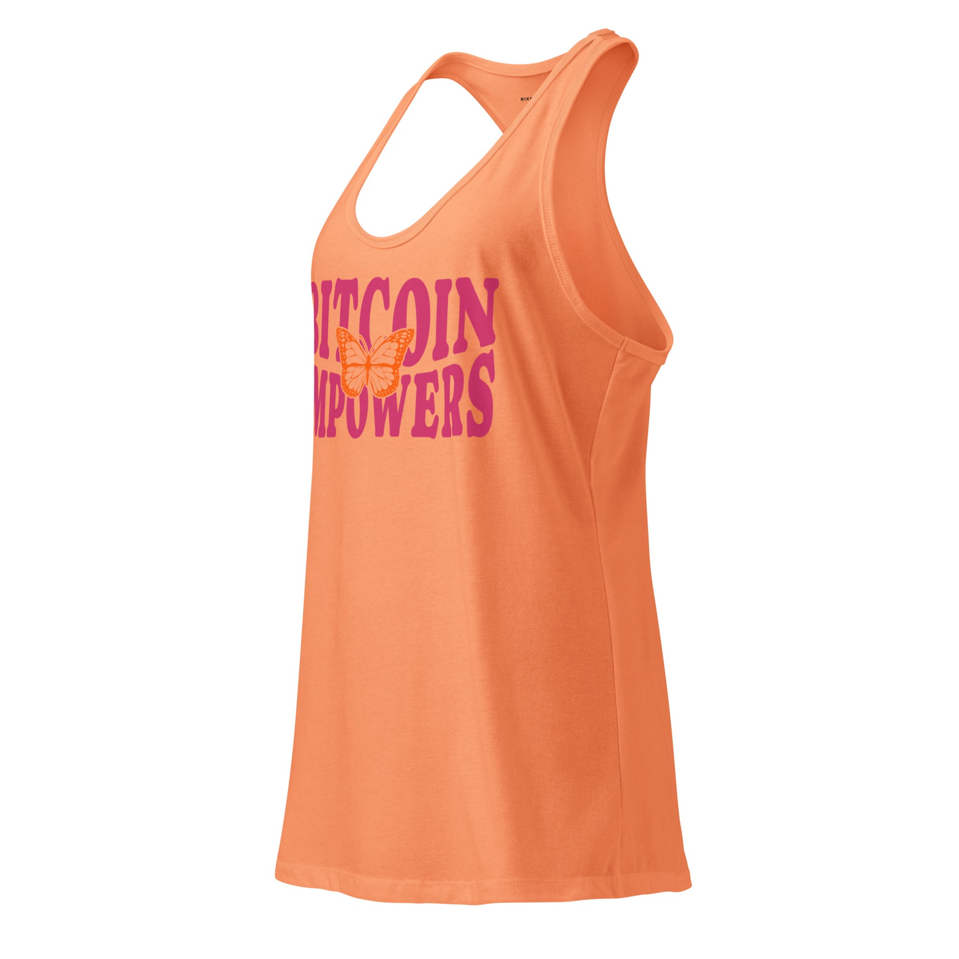 Bitcoin Empowers / Fitted Bitcoin Tank Top - Nikki Nakamoto - The Orange Habit