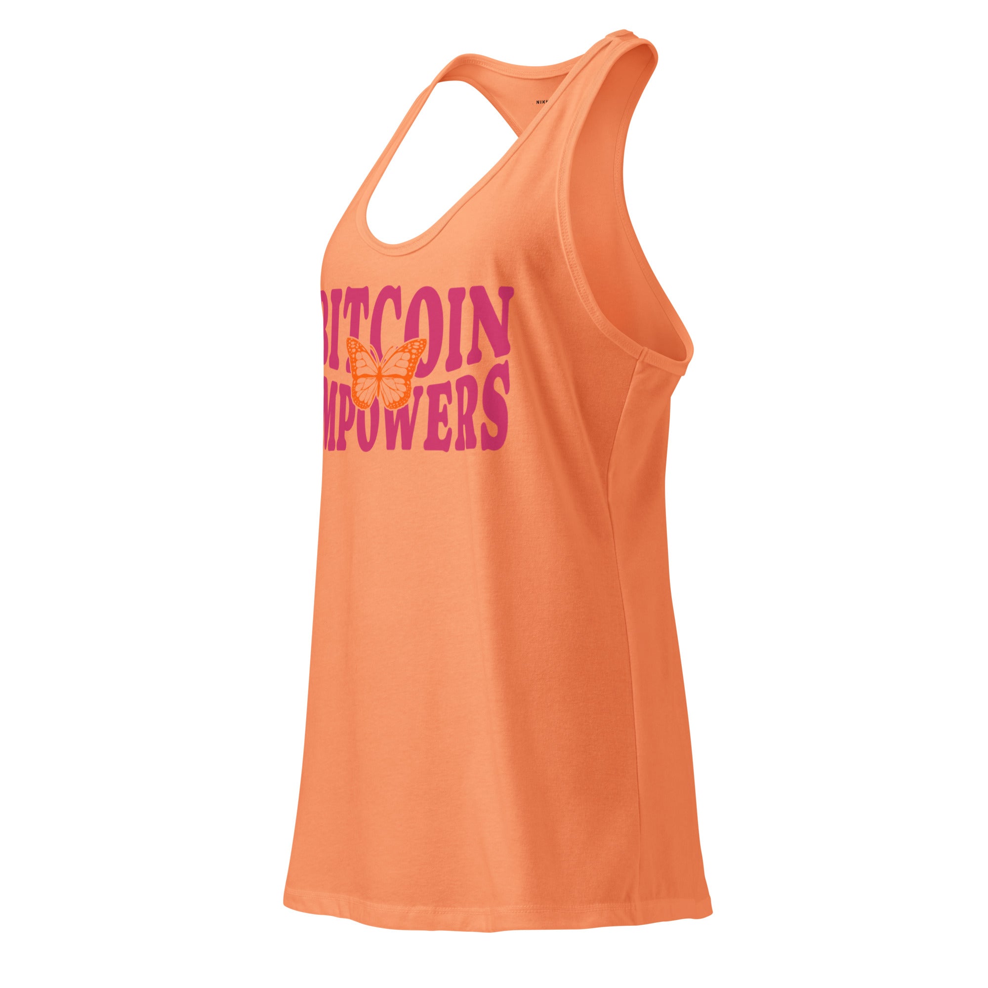 Bitcoin Empowers / Fitted Bitcoin Tank Top - Nikki Nakamoto - The Orange Habit