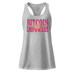 Bitcoin Empowers / Fitted Bitcoin Tank Top - Nikki Nakamoto - The Orange Habit