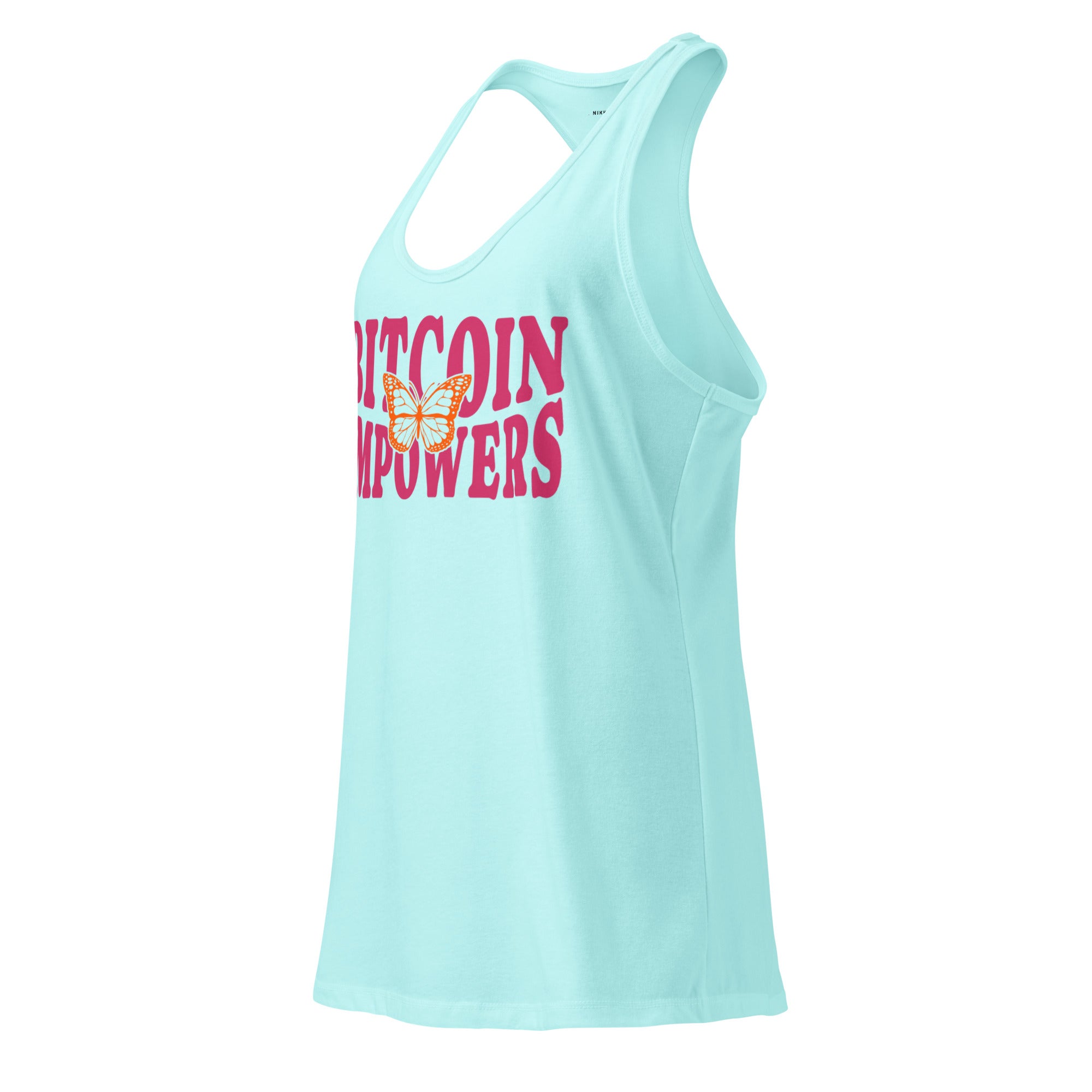 Bitcoin Empowers / Fitted Bitcoin Tank Top - Nikki Nakamoto - The Orange Habit