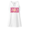 Bitcoin Empowers / Fitted Bitcoin Tank Top - Nikki Nakamoto - The Orange Habit