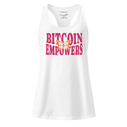 Bitcoin Empowers / Fitted Bitcoin Tank Top - Nikki Nakamoto - The Orange Habit
