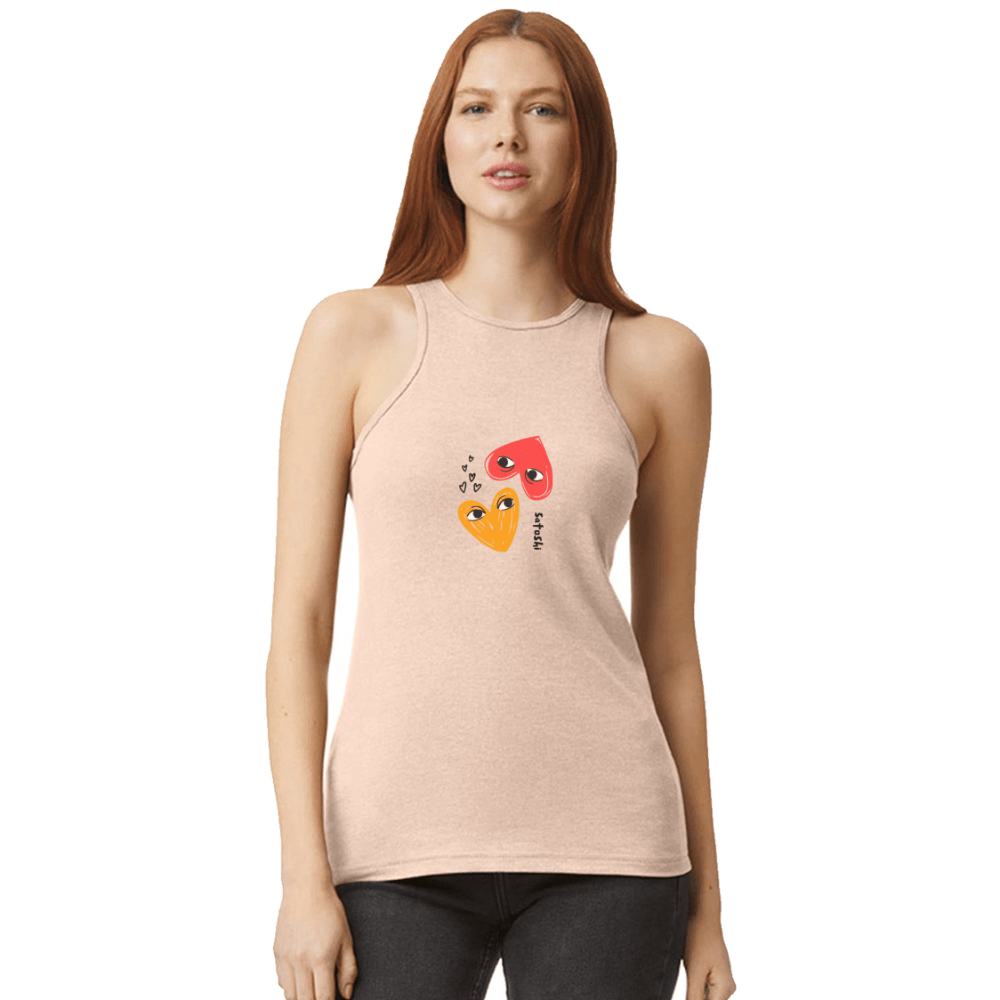 I Heart Satoshi / Womens Bitcoin Tank Top - Nikki Nakamoto - The Orange Habit