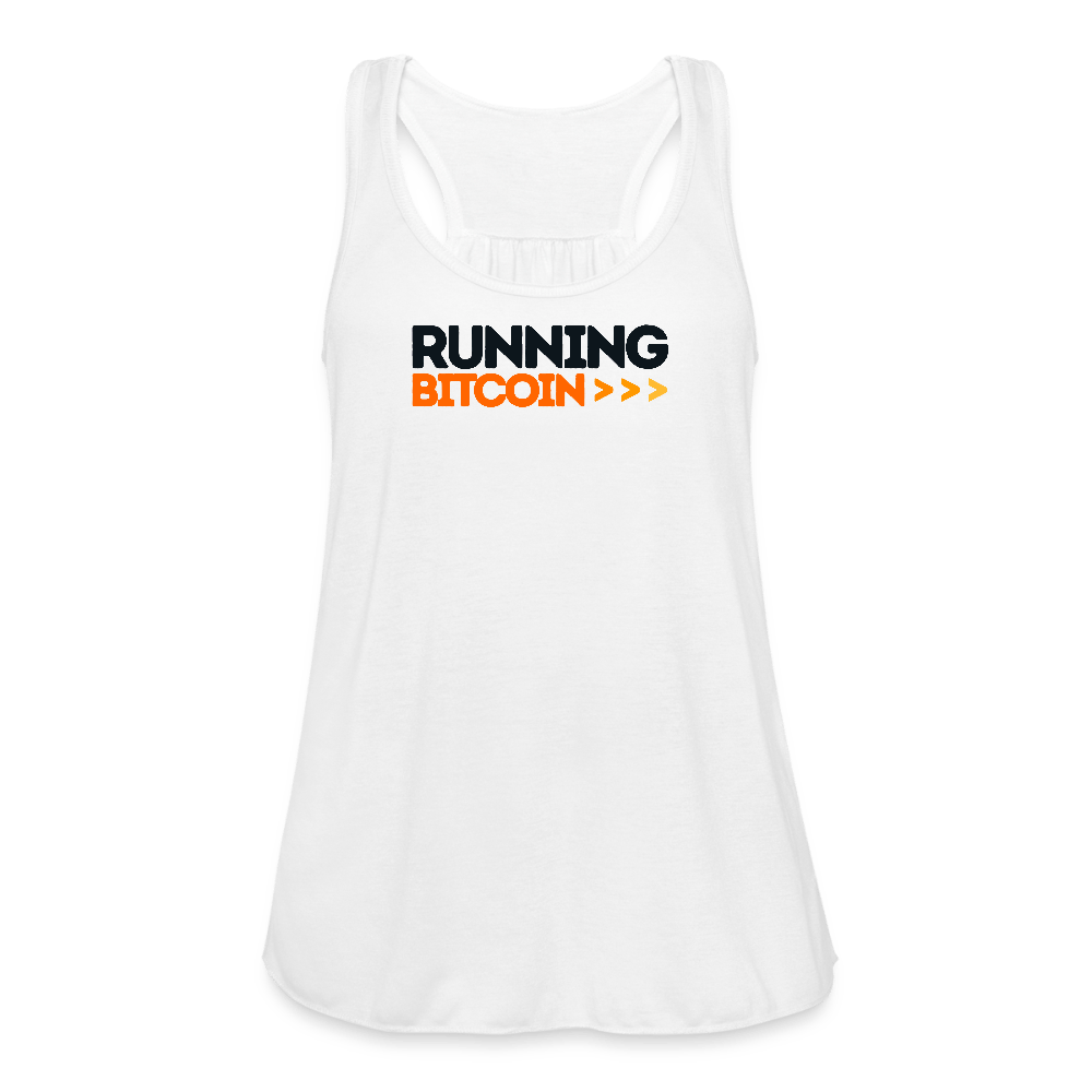 Running Bitcoin / Womens Bitcoin Tank Top - Nikki Nakamoto - The Orange Habit