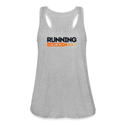 Running Bitcoin / Womens Bitcoin Tank Top - Nikki Nakamoto - The Orange Habit
