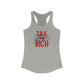 tax the rich grey racerback Womens Bitcoin Tank Top - SVRN Society
