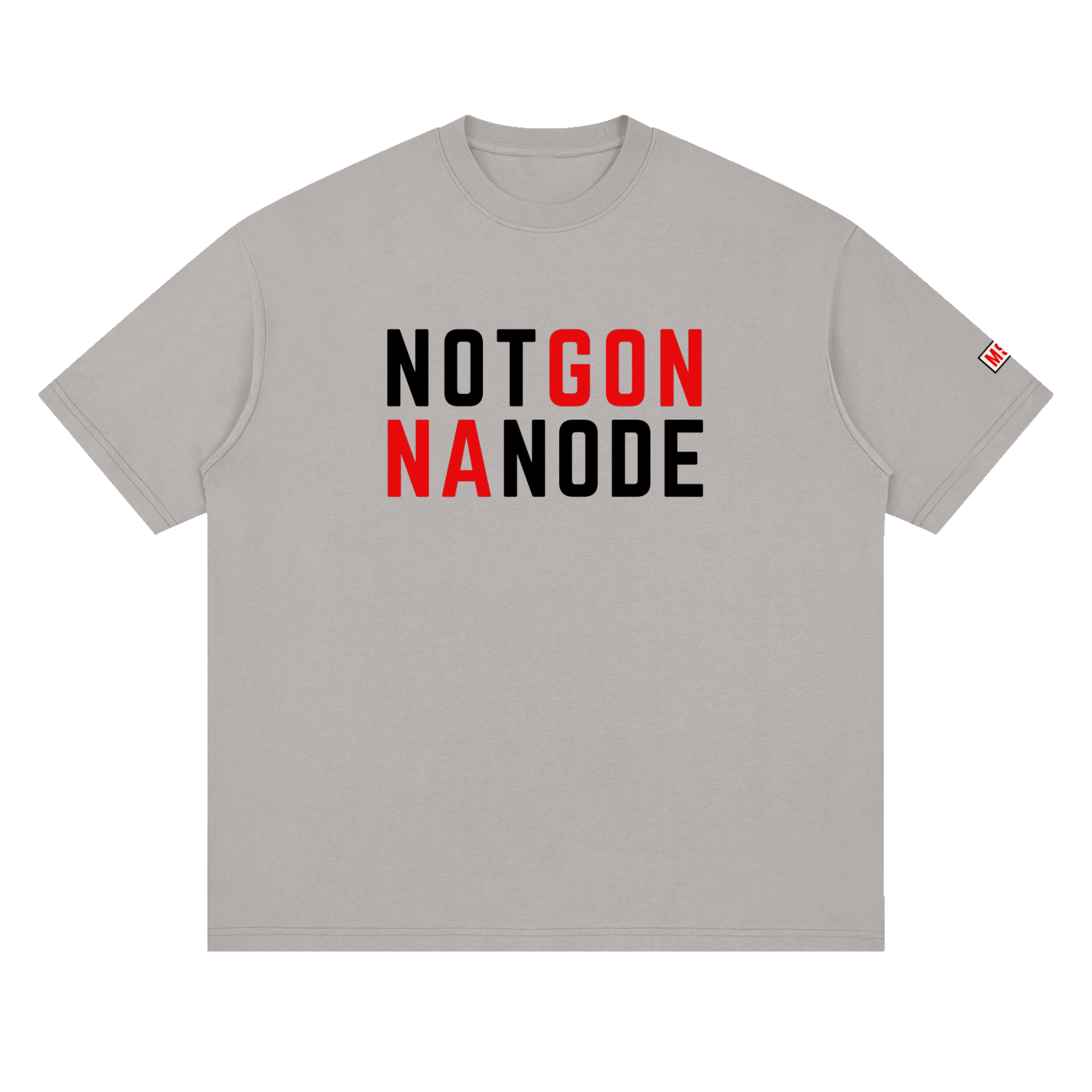 SVRN Society - Not Gonna Node light gray oversized drop shoulder unisex Bitcoin T-shirt