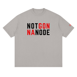 SVRN Society - Not Gonna Node light gray oversized drop shoulder unisex Bitcoin T-shirt