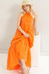 Boutique / Orange Halter Neck Cover Up Maxi Dress - Orange Habit Boutique - The Orange Habit