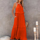Boutique / Ruffled Sleeveless Tiered Maxi Dress with Pockets - Orange Habit Boutique - The Orange Habit