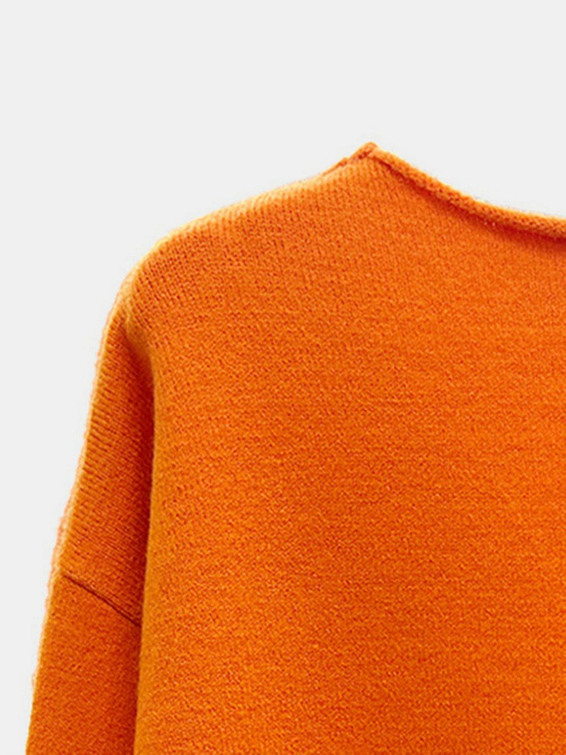 Boutique / V-Neck Long Sleeve Knit Top - Orange Habit Boutique - The Orange Habit