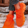 Women's Orange Mesh Athletic Shoes - Orange Habit Boutique - The Orange Habit