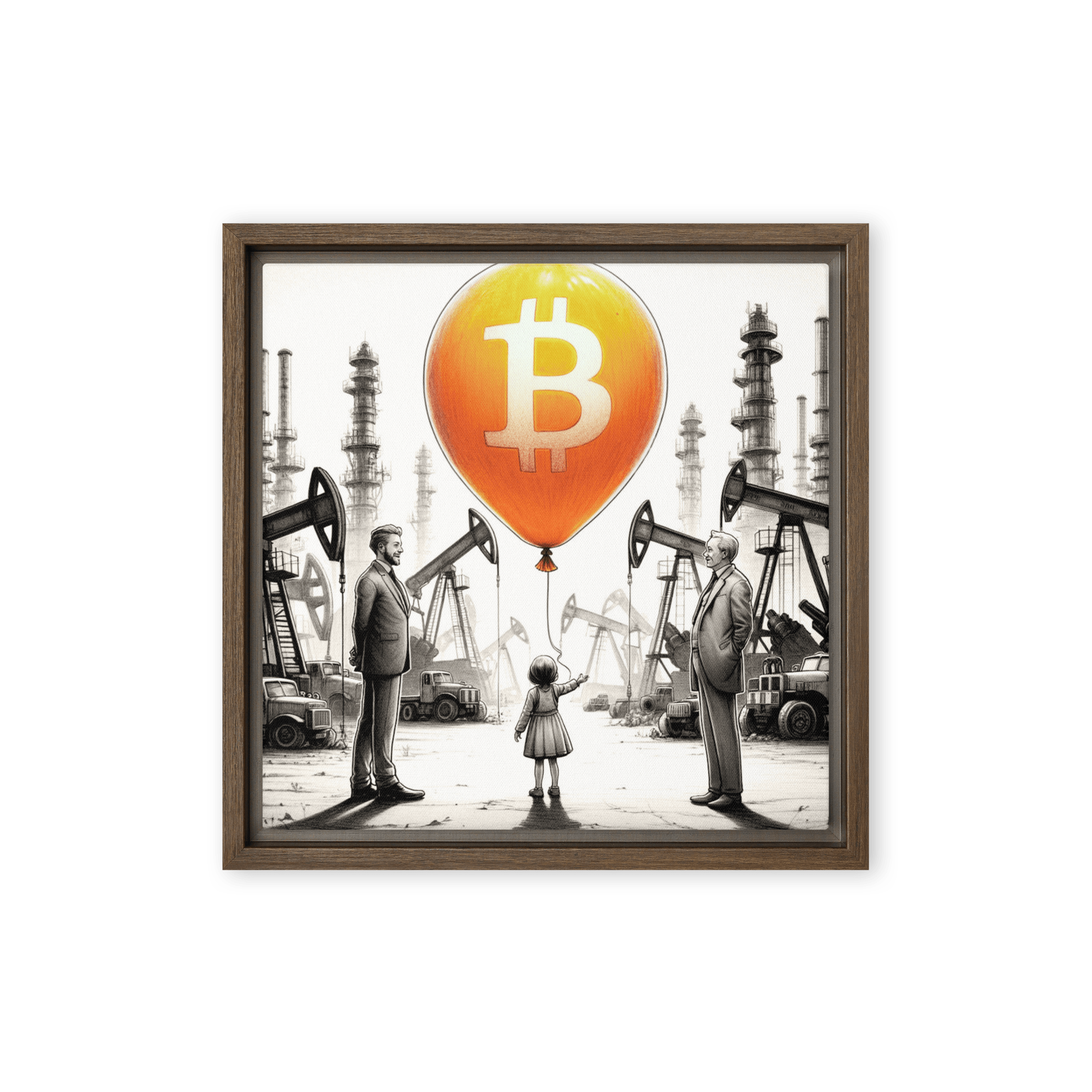 Bitcoin Art / Energy Reimagined - Orange Habit Home - The Orange Habit