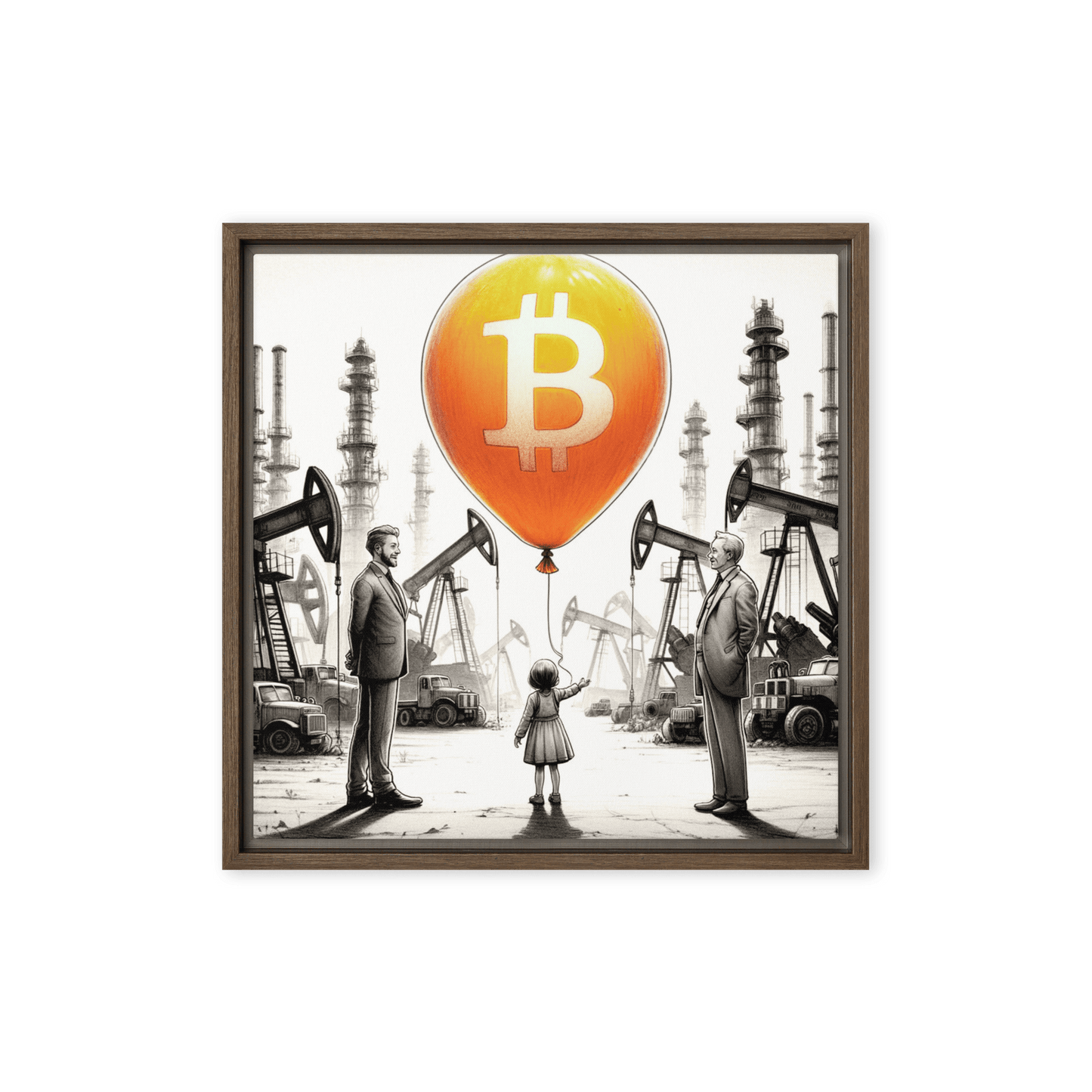 Bitcoin Art / Energy Reimagined - Orange Habit Home - The Orange Habit