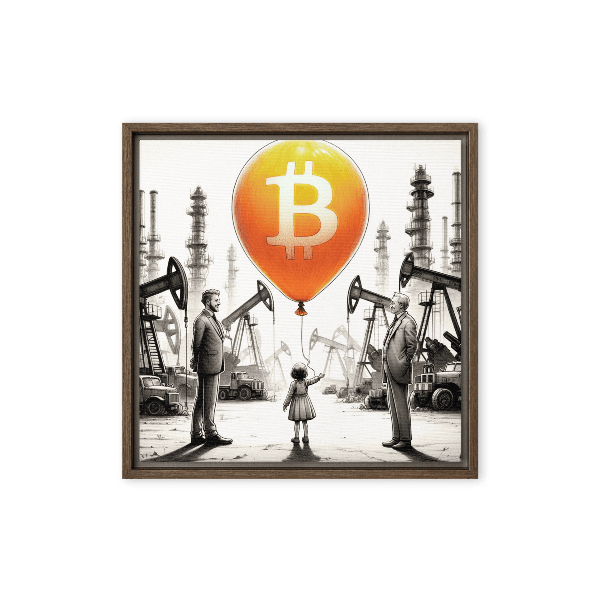 Bitcoin Art / Energy Reimagined - Orange Habit Home - The Orange Habit