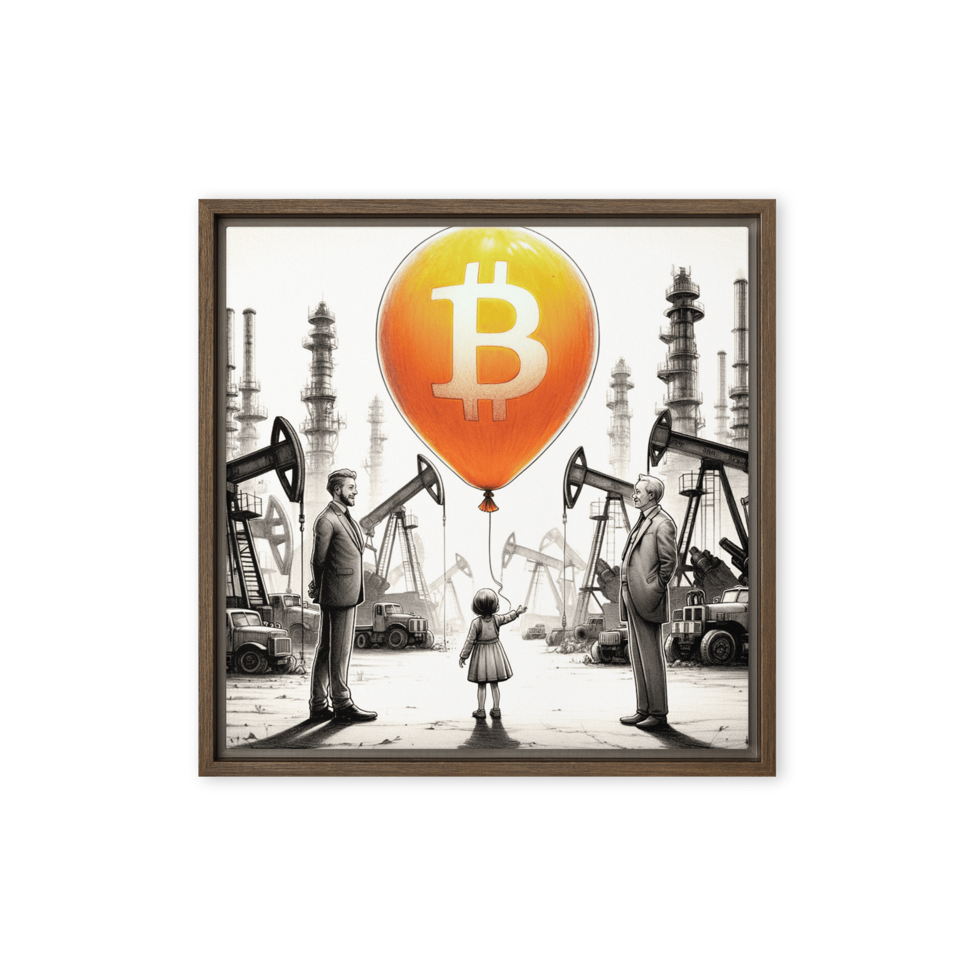 Bitcoin Art / Energy Reimagined - Orange Habit Home - The Orange Habit