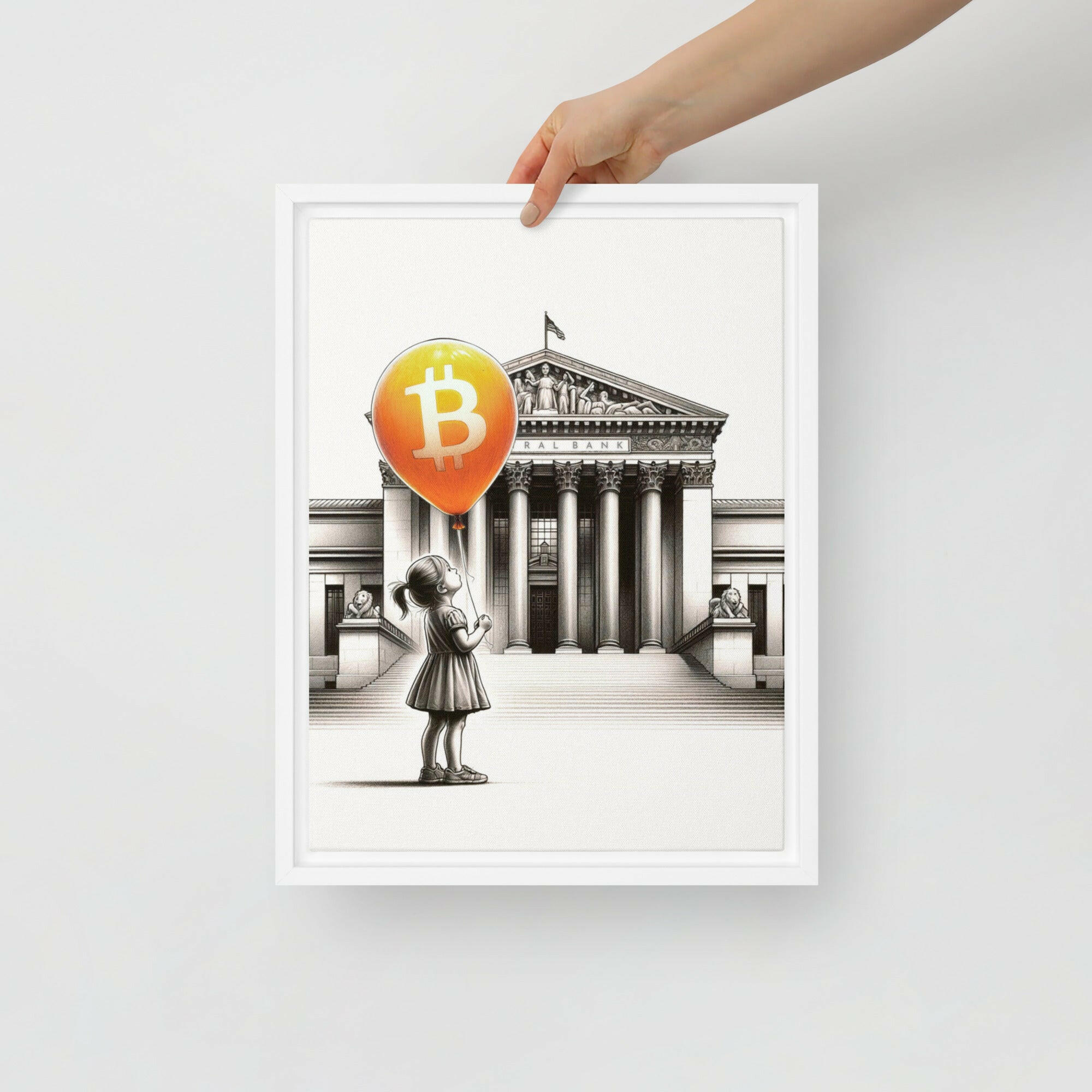 Bitcoin Art / Outside The System - Orange Habit Home - The Orange Habit