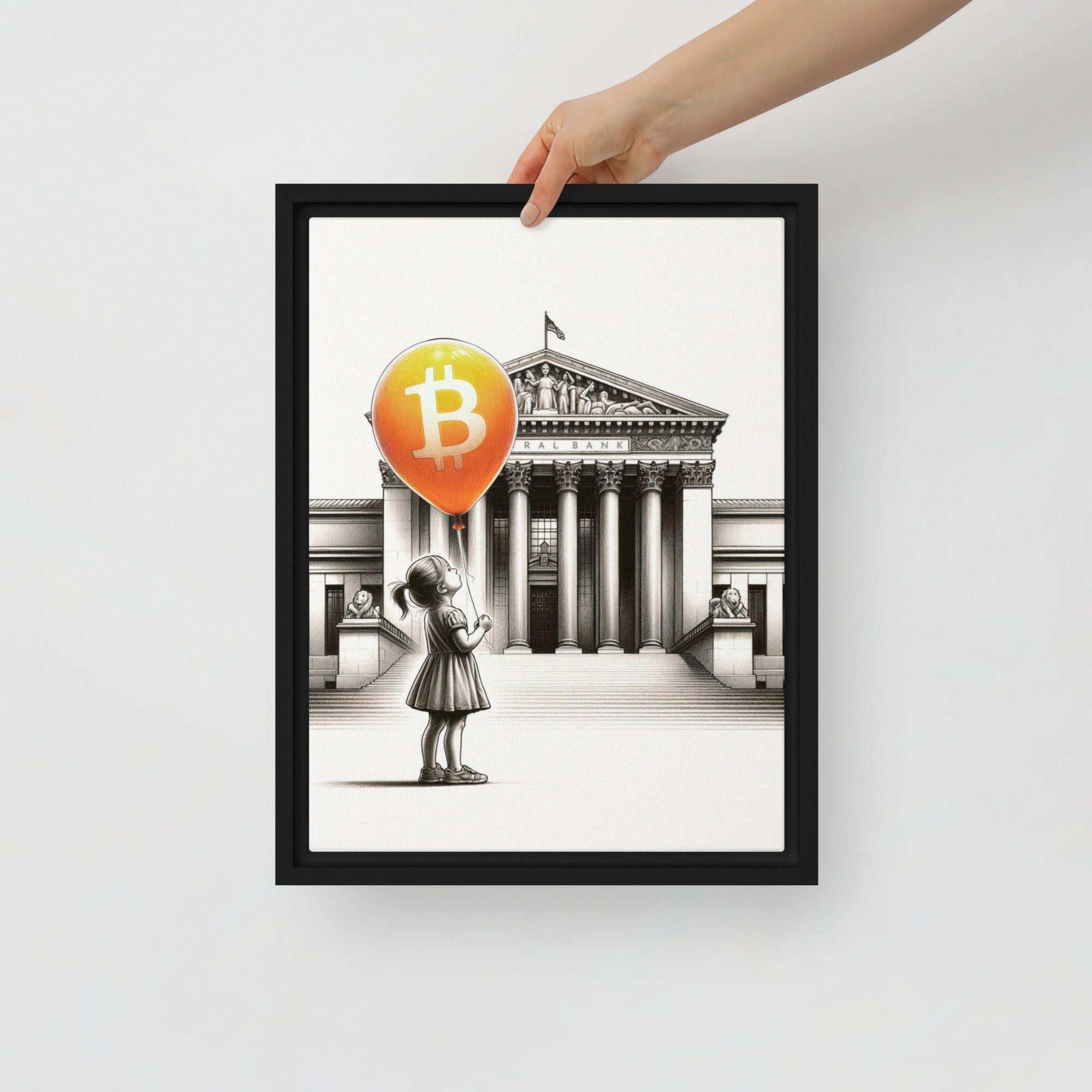 Bitcoin Art / Outside The System - Orange Habit Home - The Orange Habit