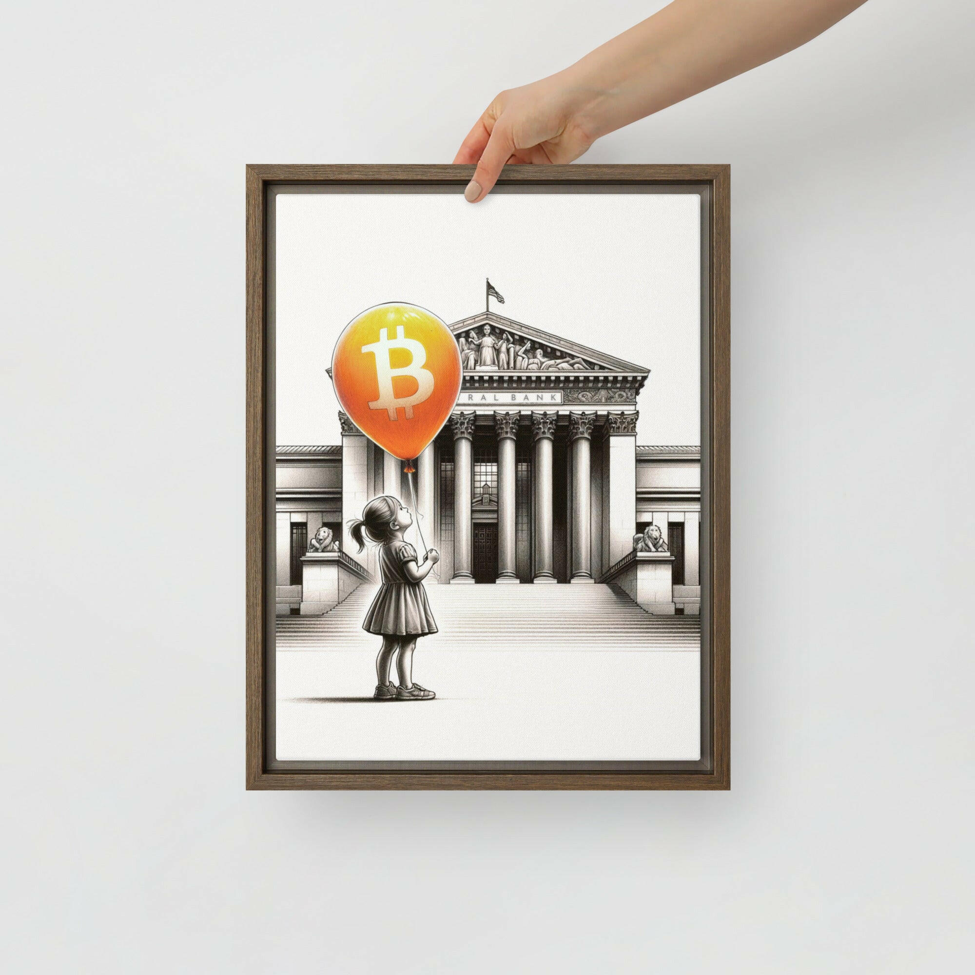 Bitcoin Art / Outside The System - Orange Habit Home - The Orange Habit