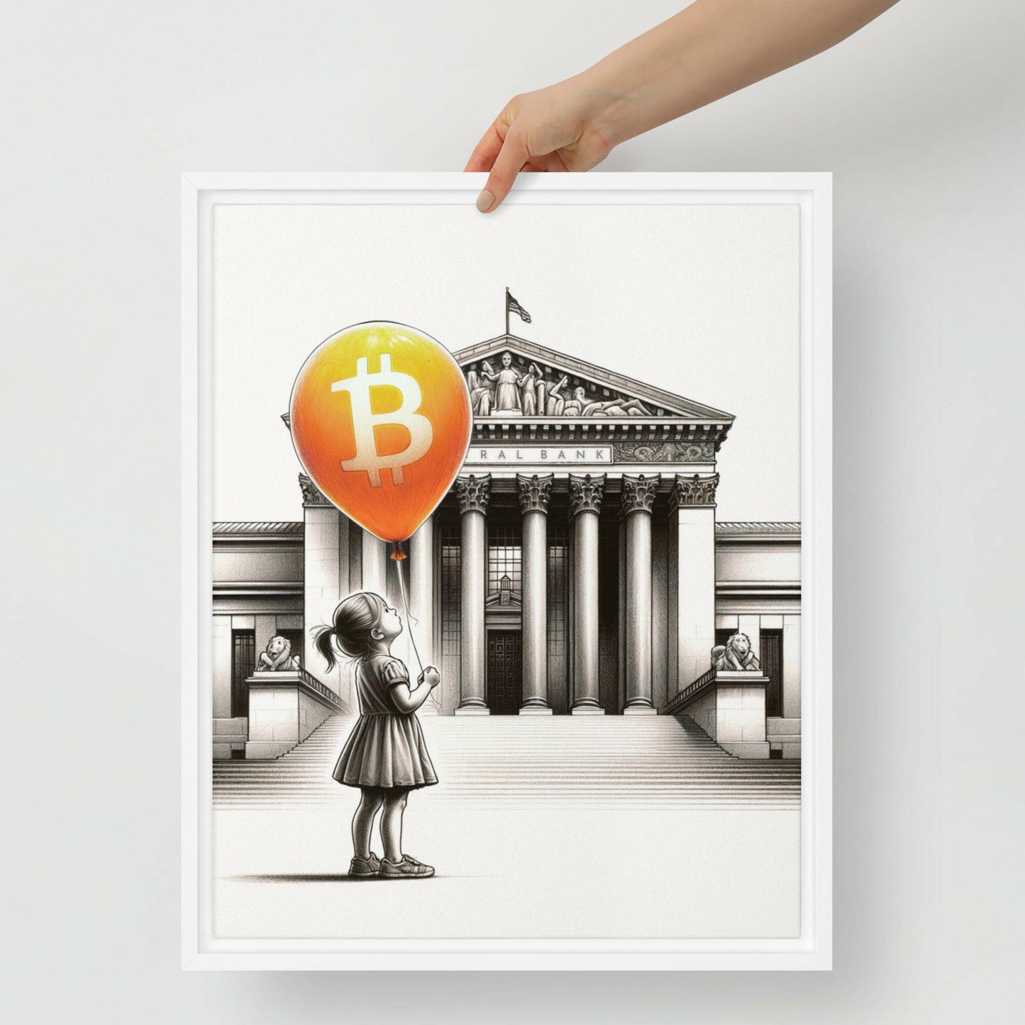 Bitcoin Art / Outside The System - Orange Habit Home - The Orange Habit