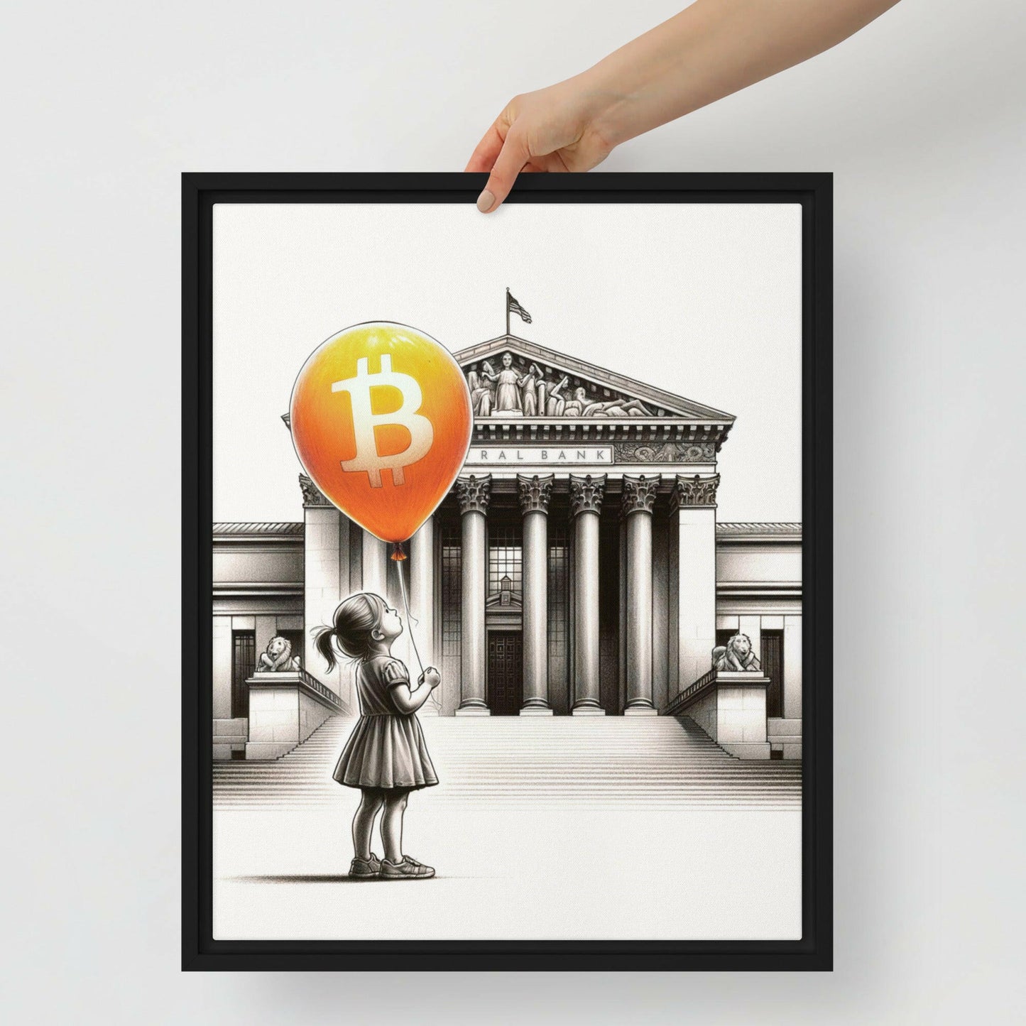Bitcoin Art / Outside The System - Orange Habit Home - The Orange Habit