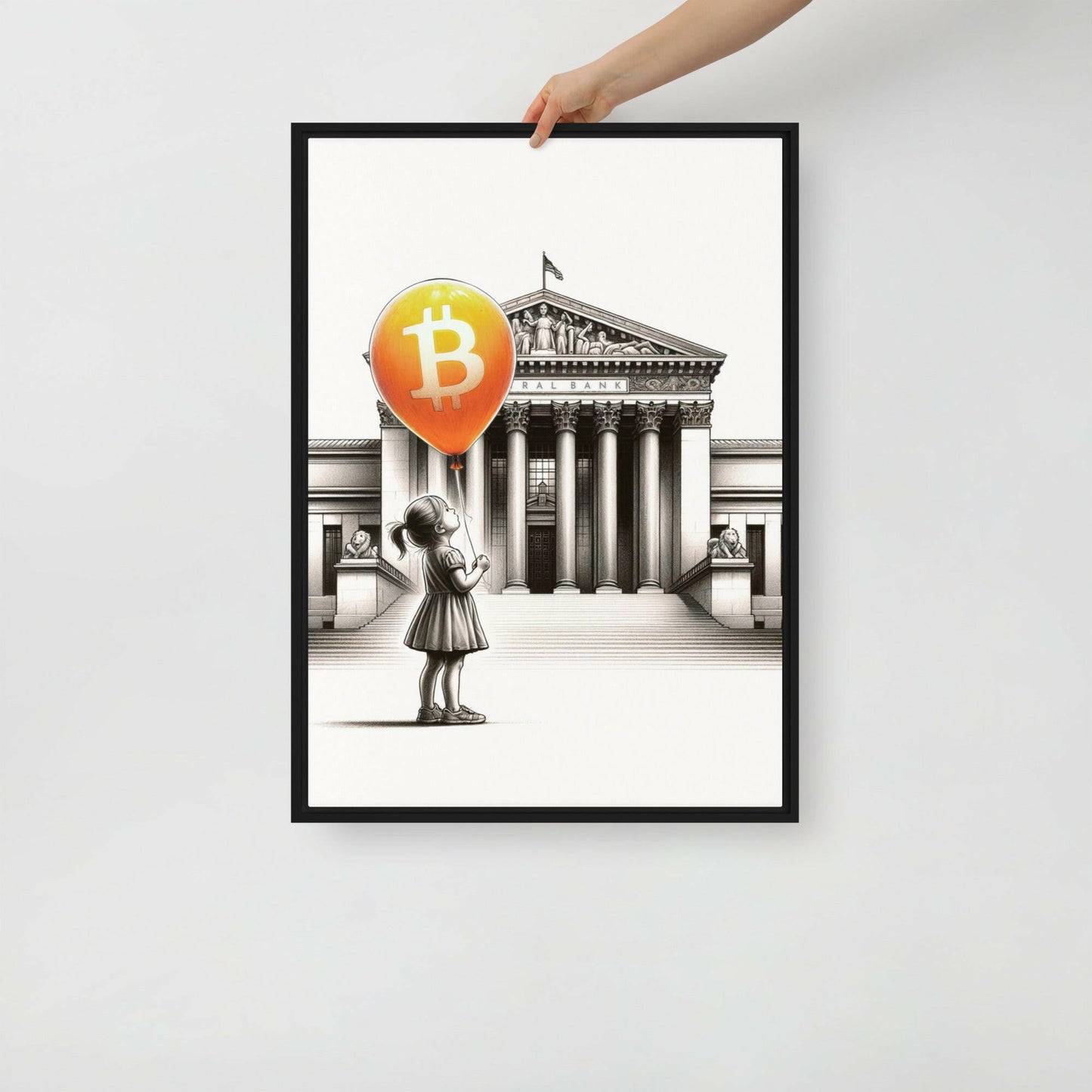 Bitcoin Art / Outside The System - Orange Habit Home - The Orange Habit